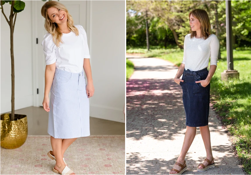 Modest midi skirts discount
