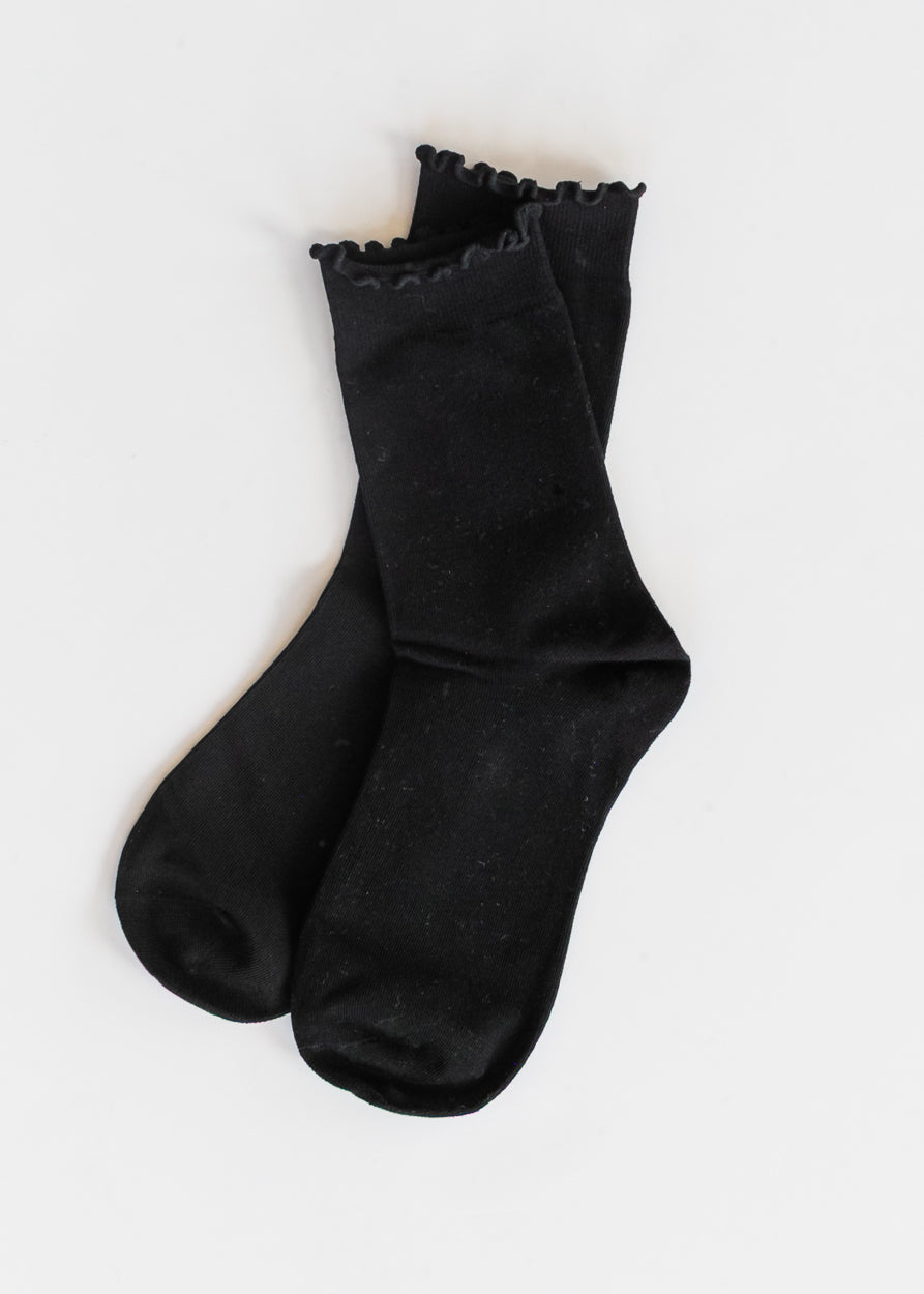 Everyday Black Neutral Crew Socks