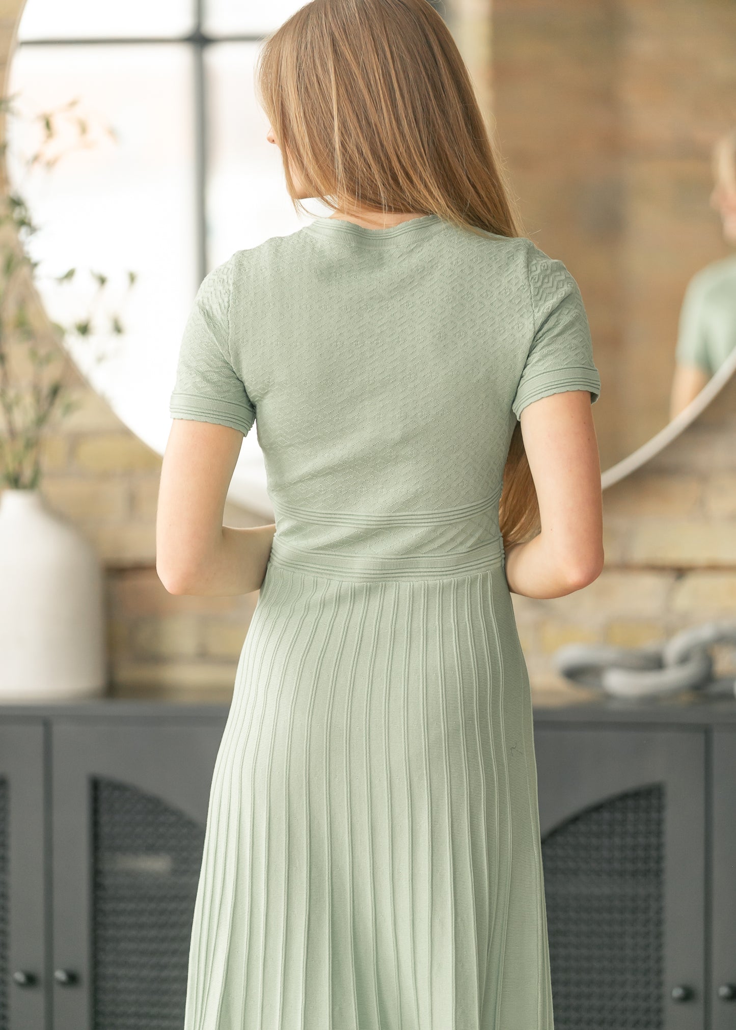 Pearl Button Detail Knit Maxi Dress FF Dress