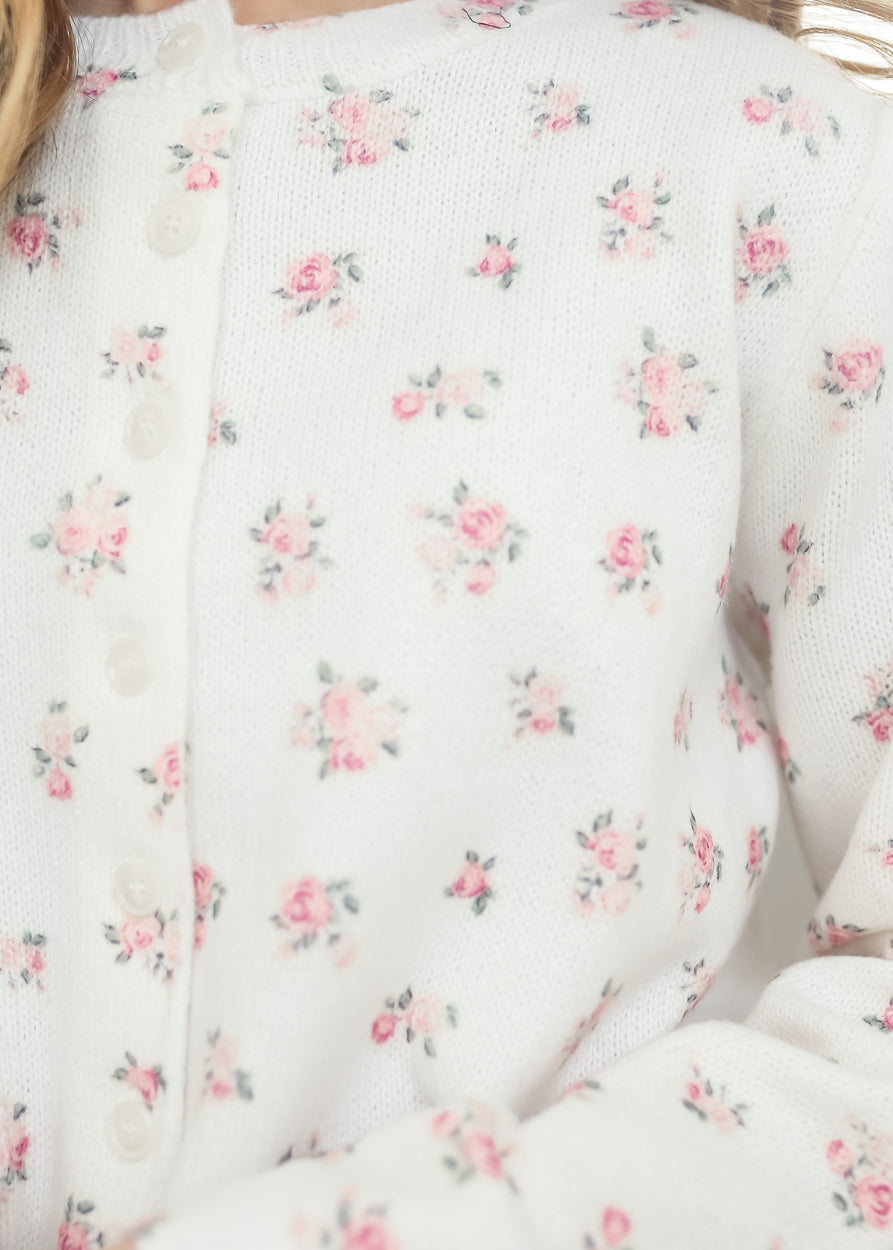 Floral Button Up Cardigan