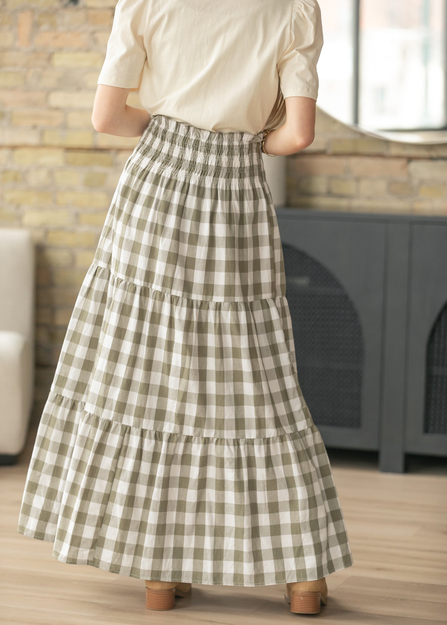 Willow Checkered Maxi Skirt
