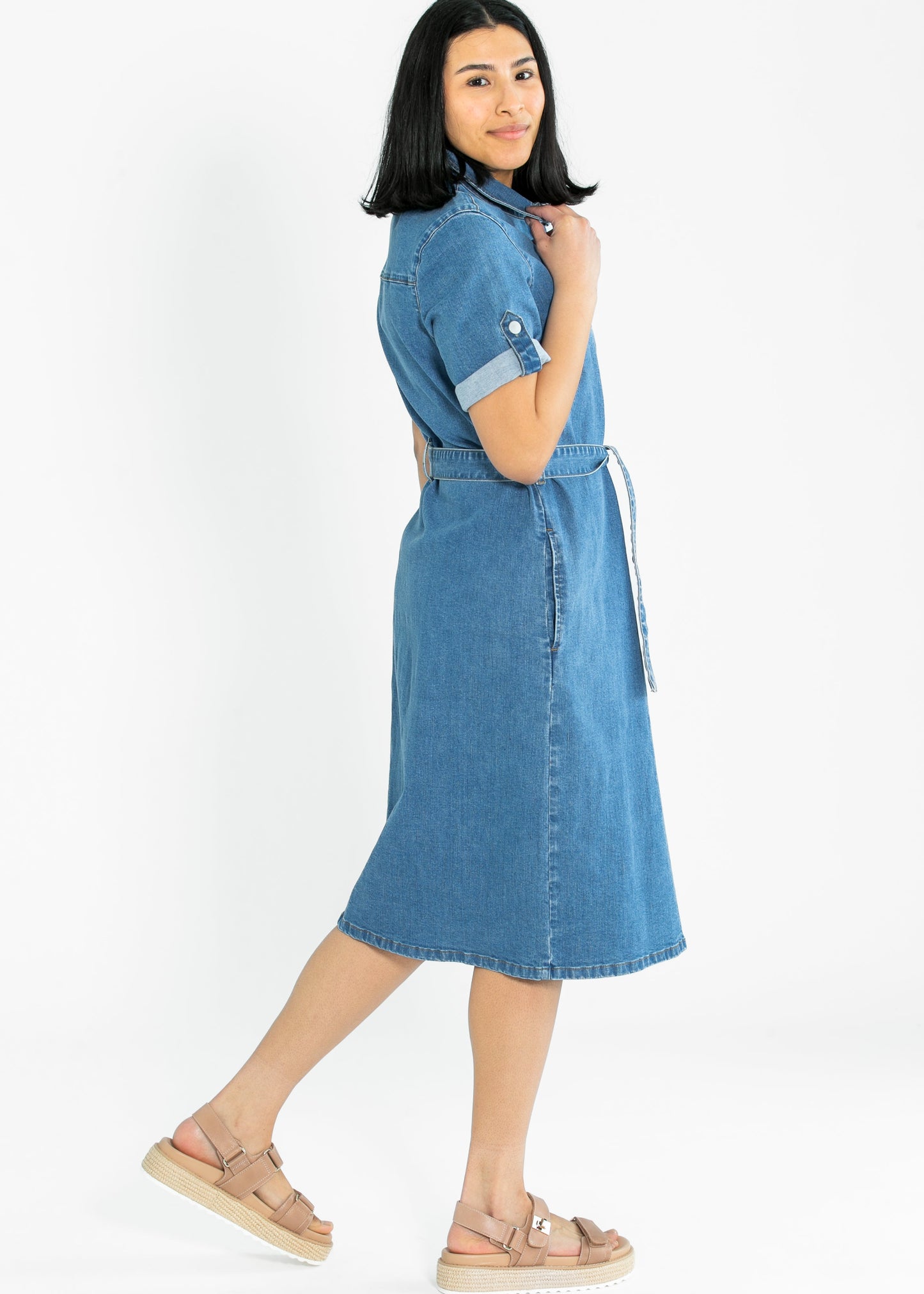 Ada Denim Midi Dress IC Dresses