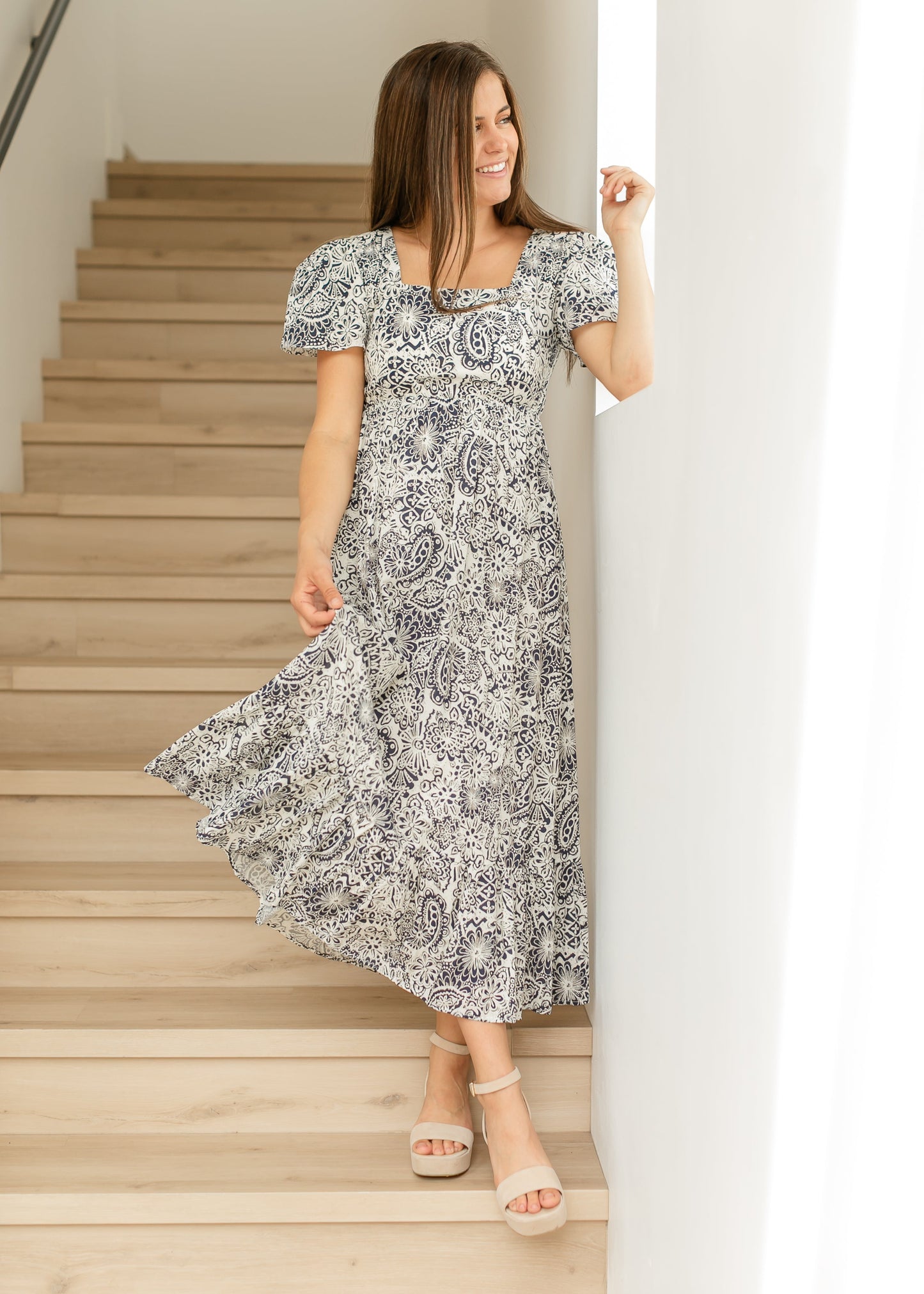 Alanna Square Neck Maxi Dress FF Dresses