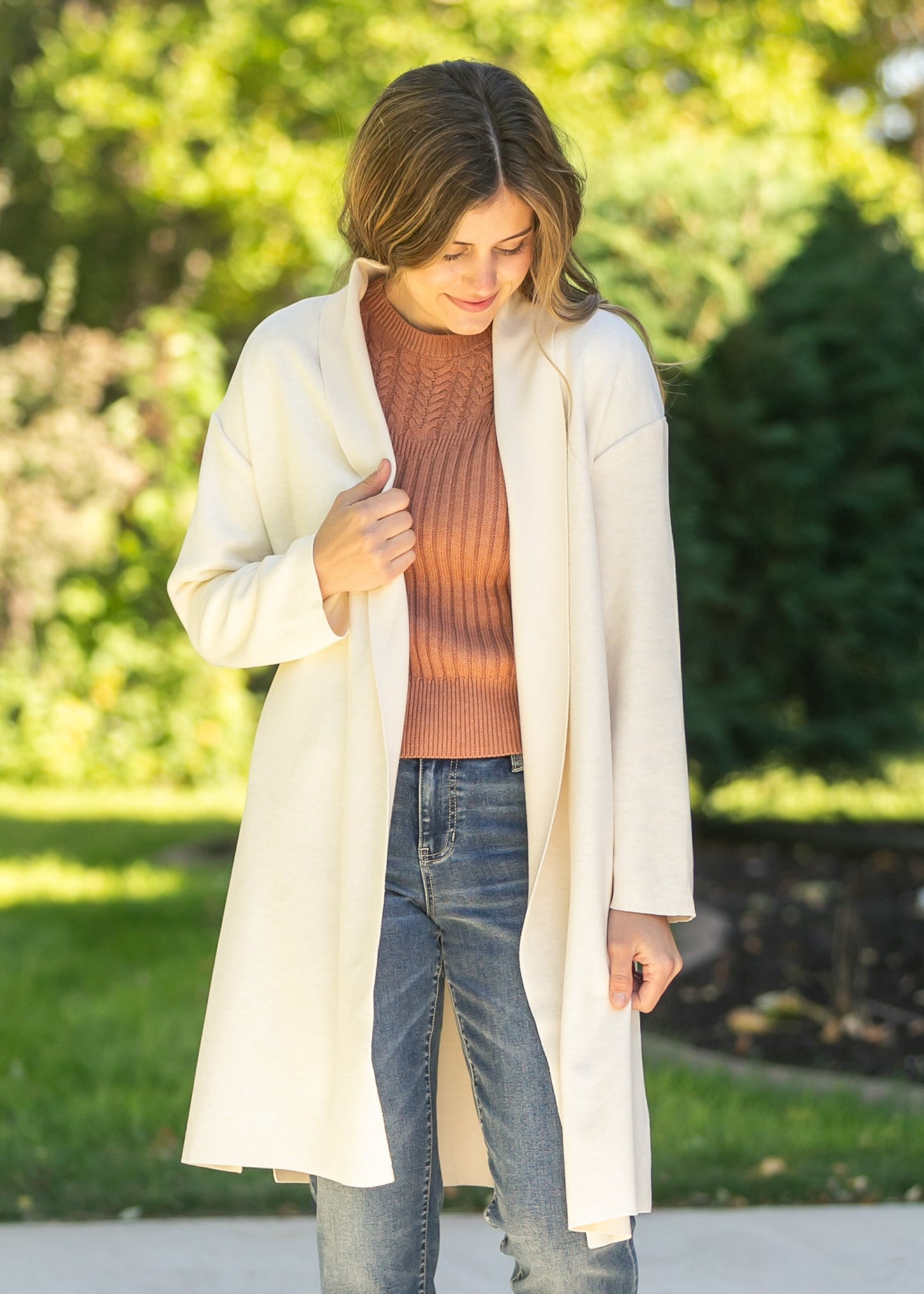 Alessia Shawl Collar Open Coat FF Tops