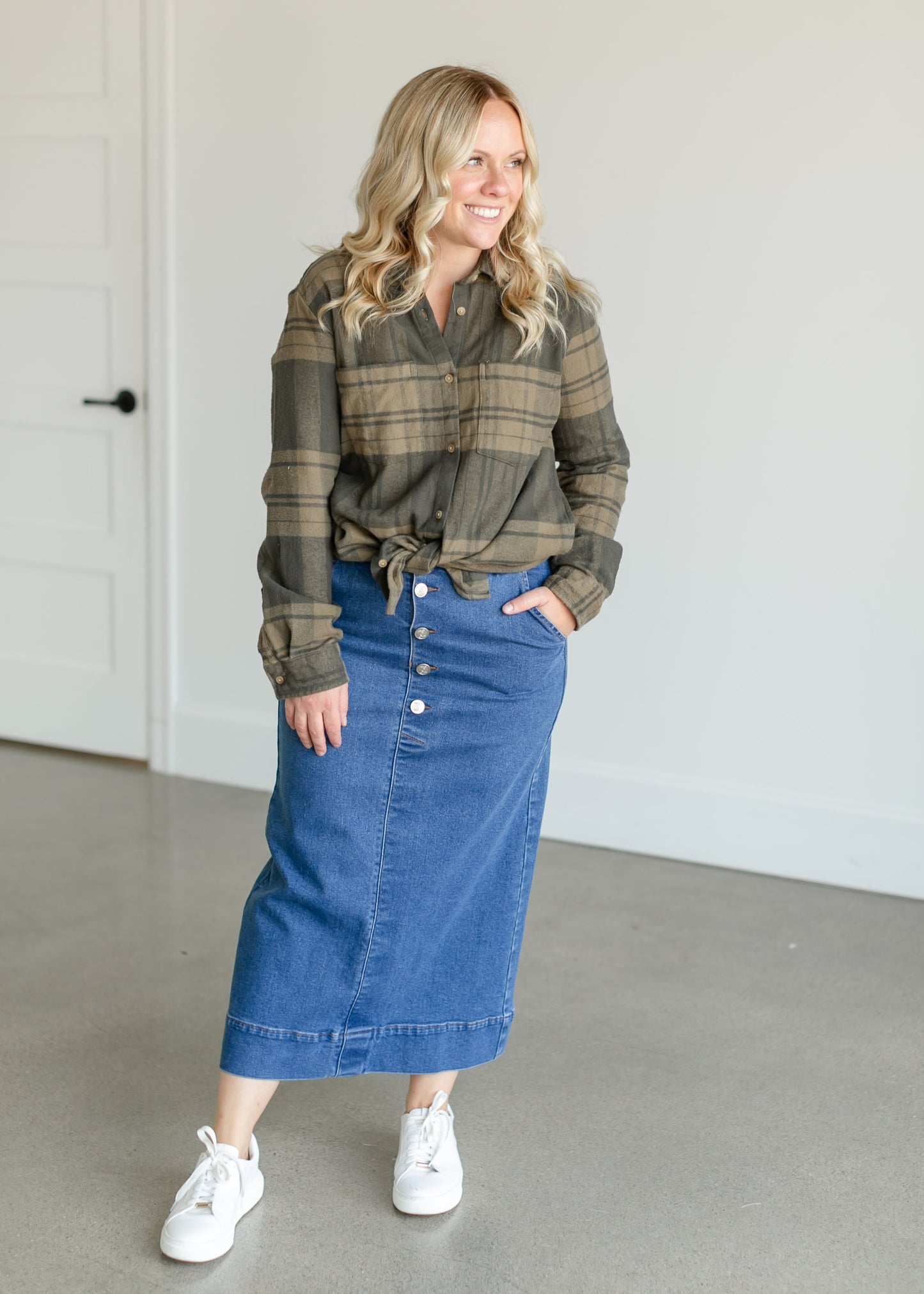 Alice Plaid Button Up Top FF Tops