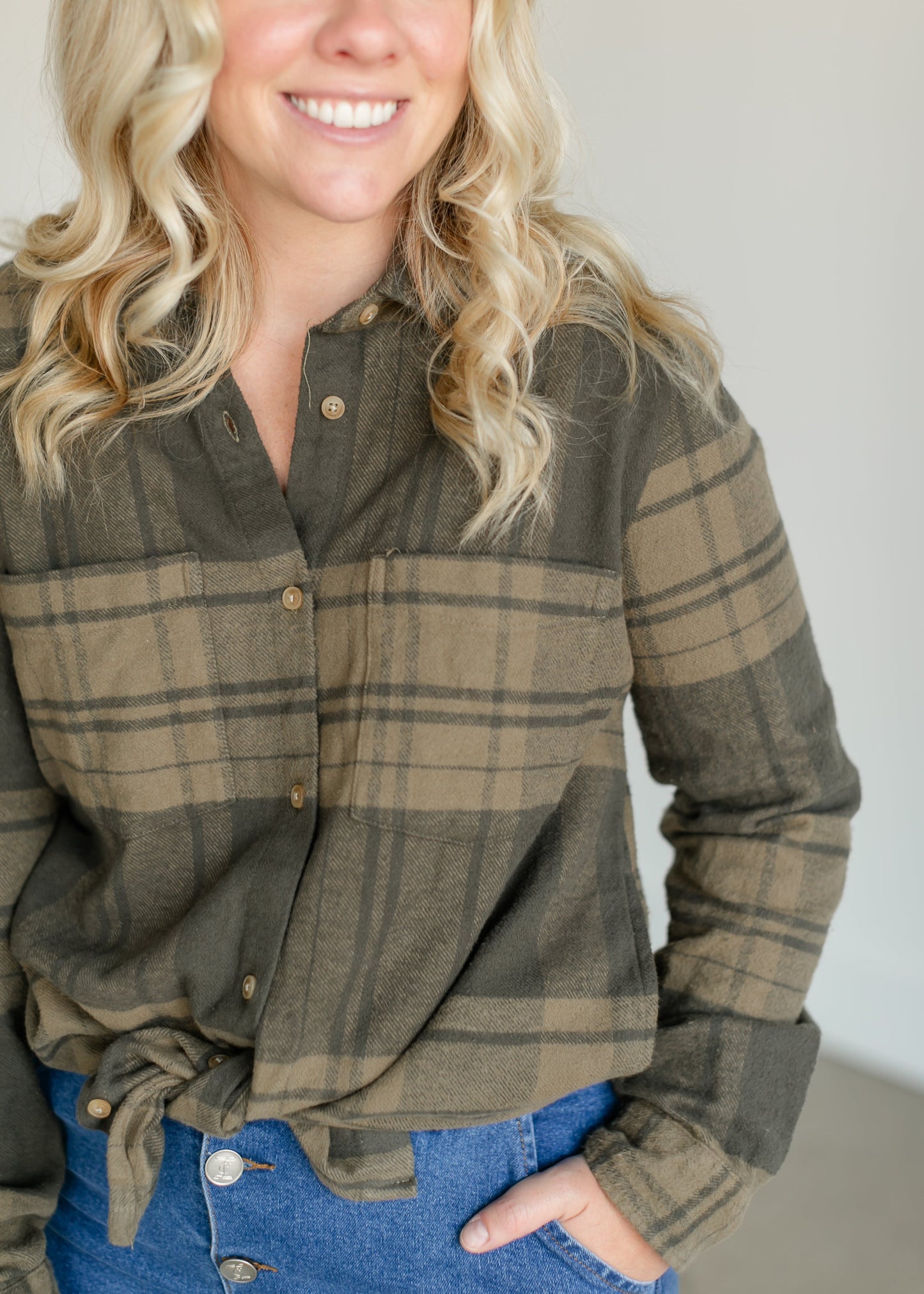 Alice Plaid Button Up Top FF Tops
