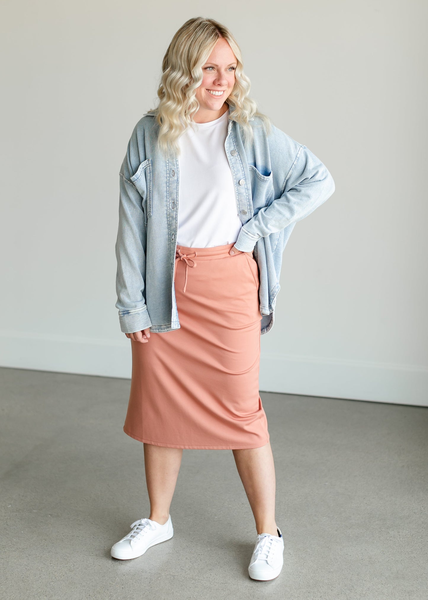 All Day Knit Denim Jacket FF Tops