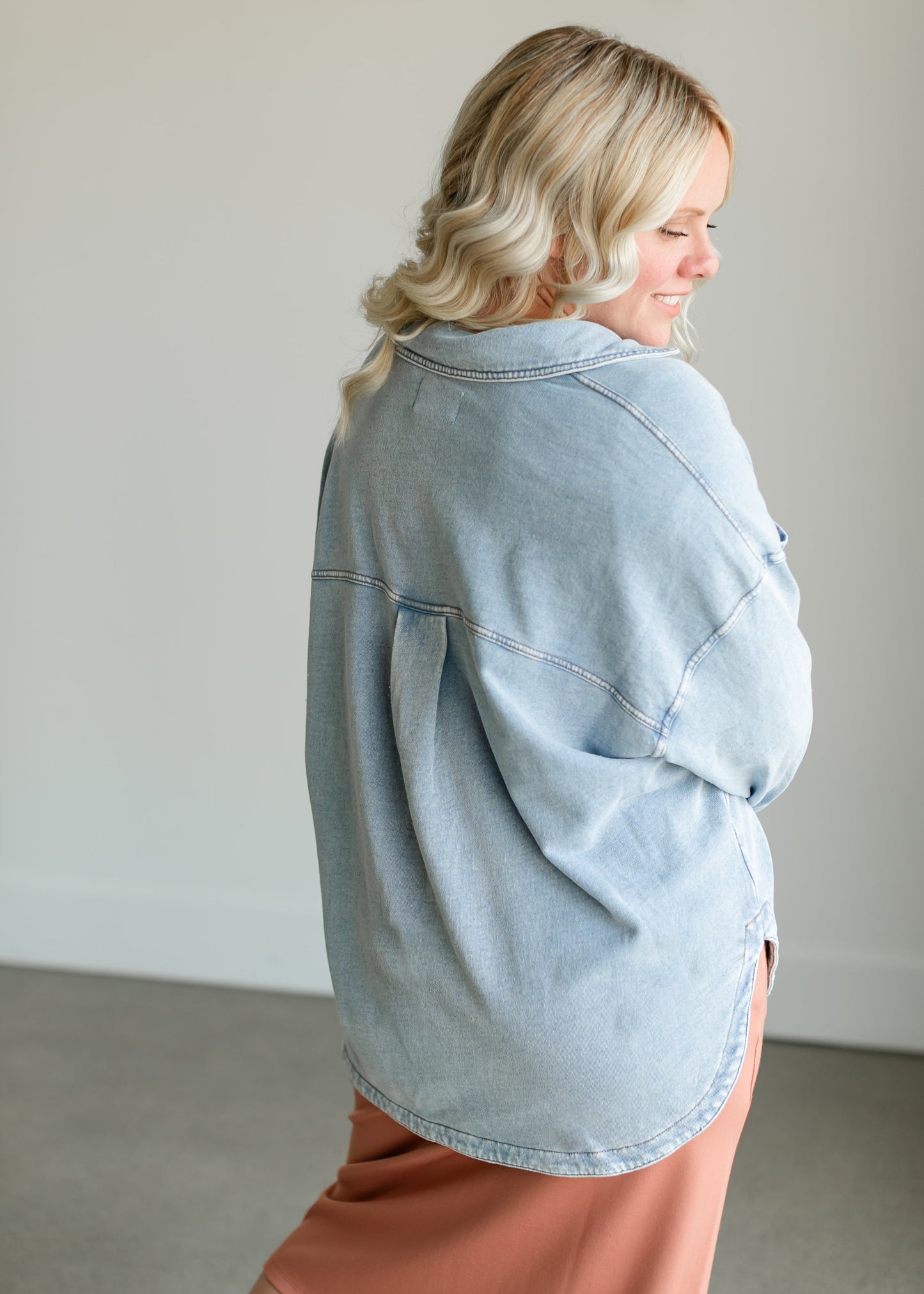 All Day Knit Denim Jacket FF Tops