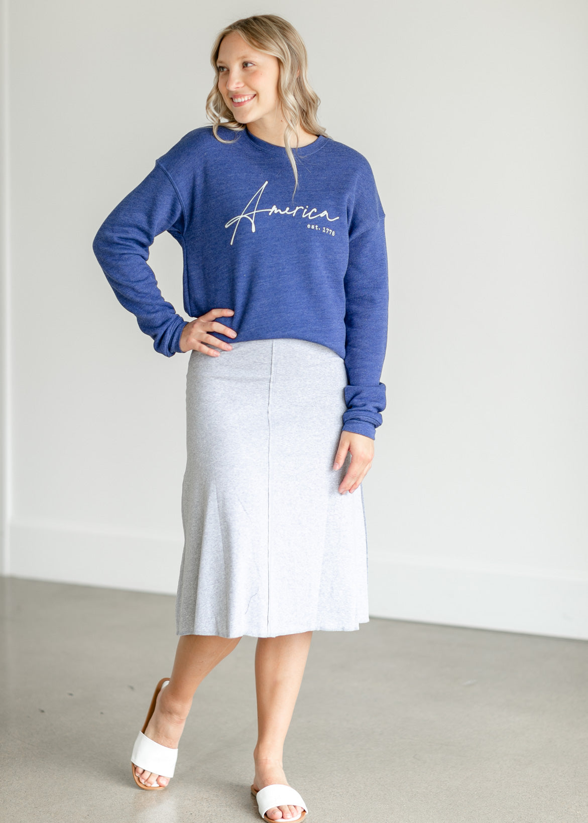 America 1776 Graphic Sweatshirt Tops
