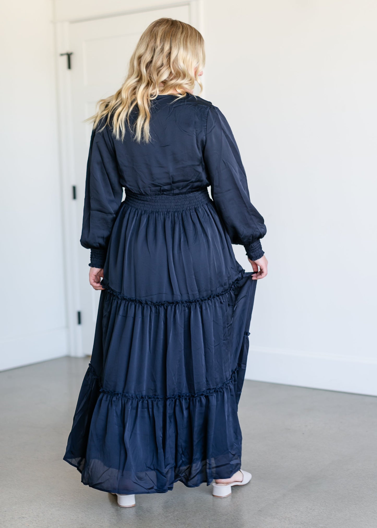 Anastasia Long Sleeve Satin Maxi Dress FF Dresses