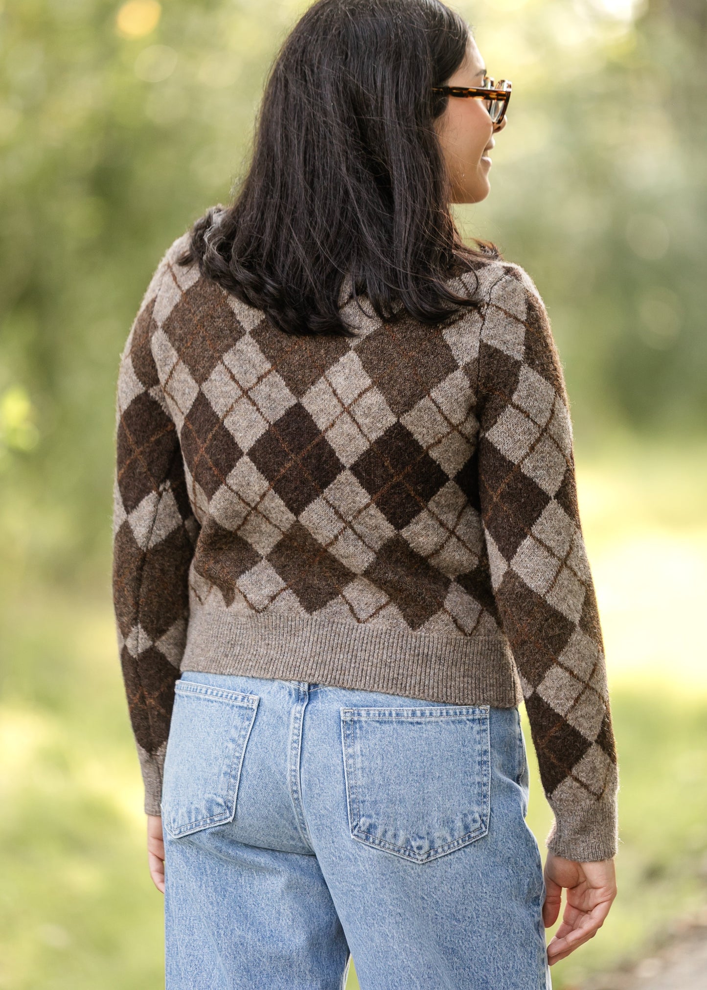 Argyle Button Up Cardigan FF Layering Essentials