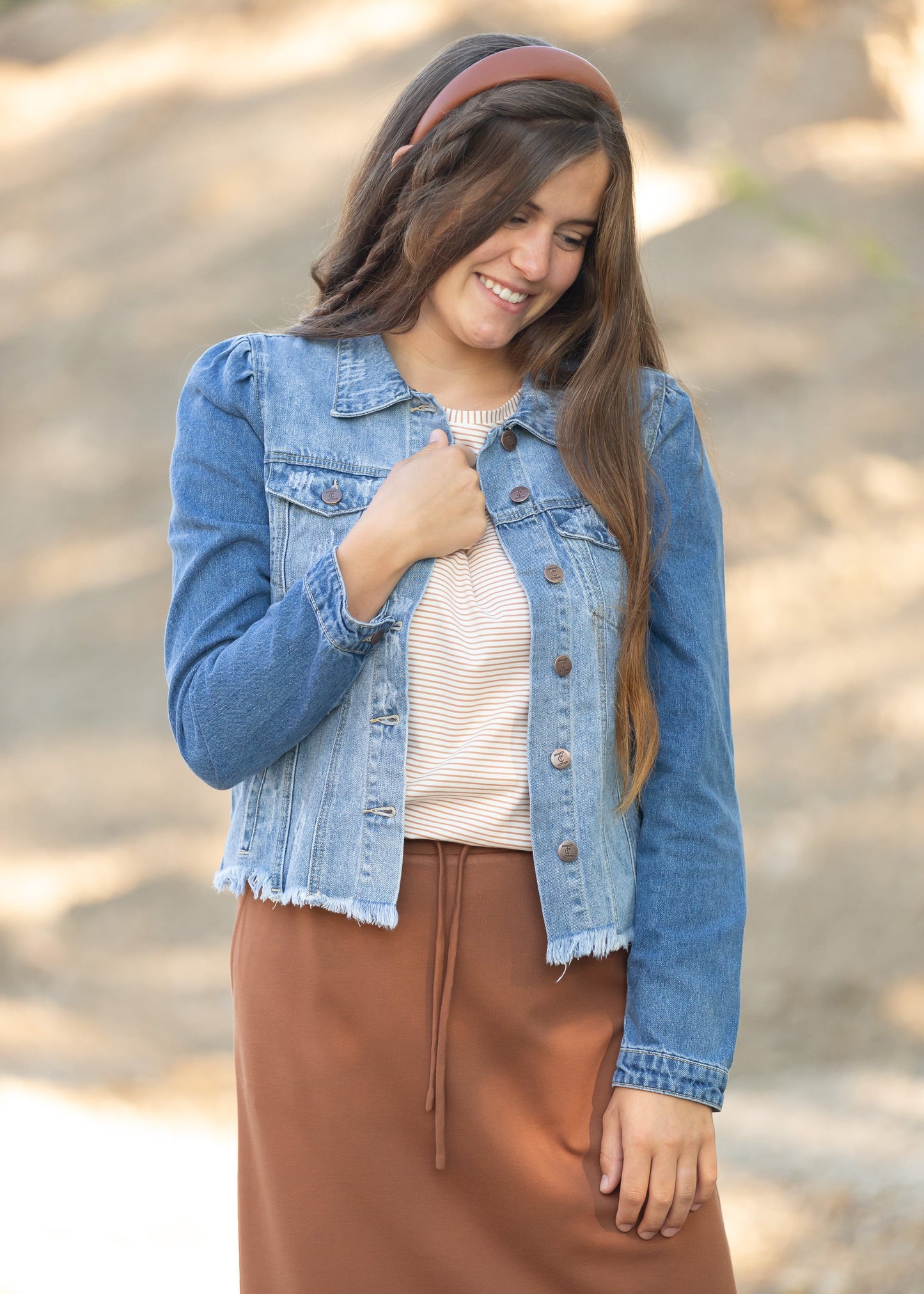 Ariel Medium Wash Denim Jacket IC Tops