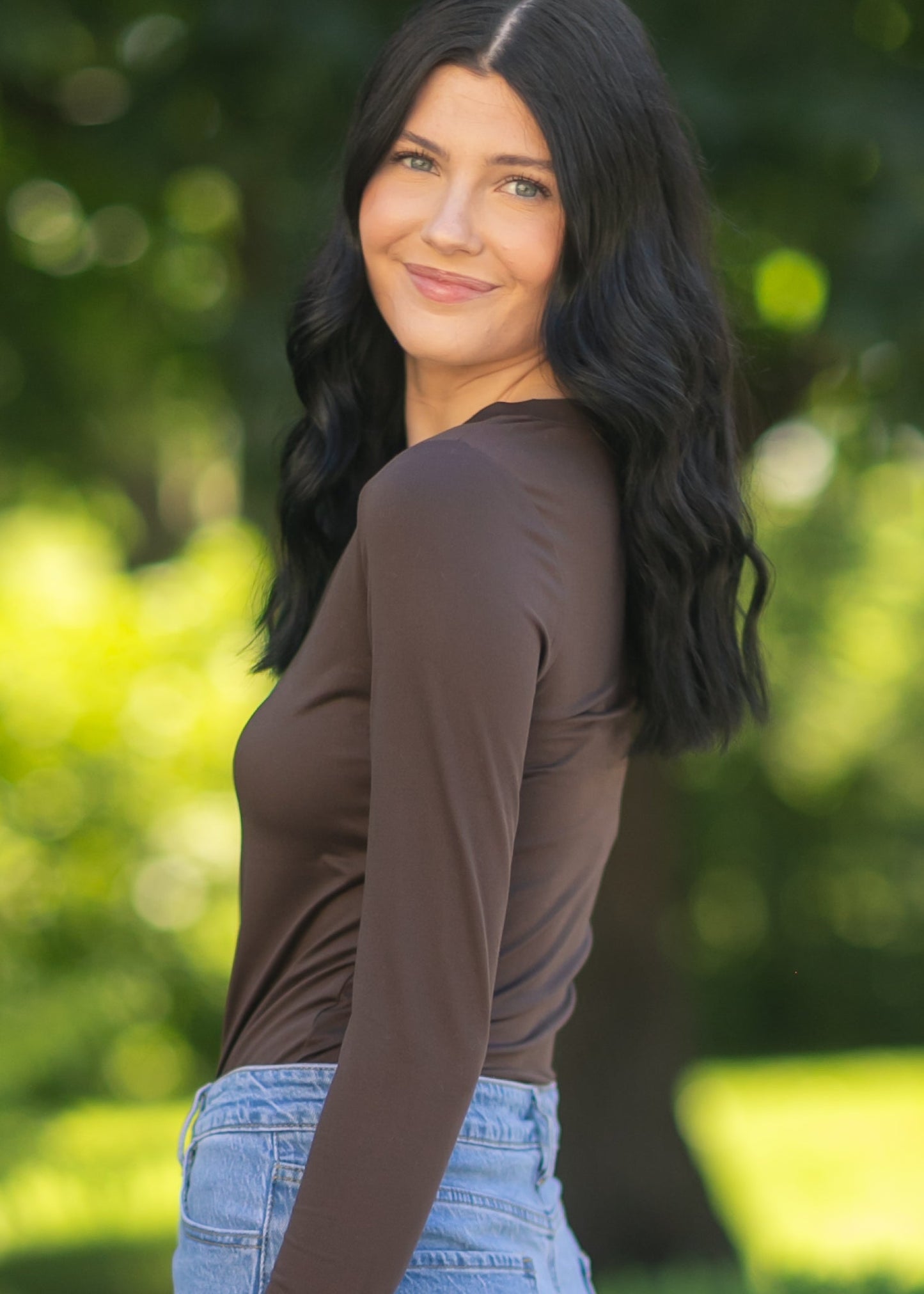 Basic Soft V-Neck Long Sleeve Tee (Copy) FF Tops