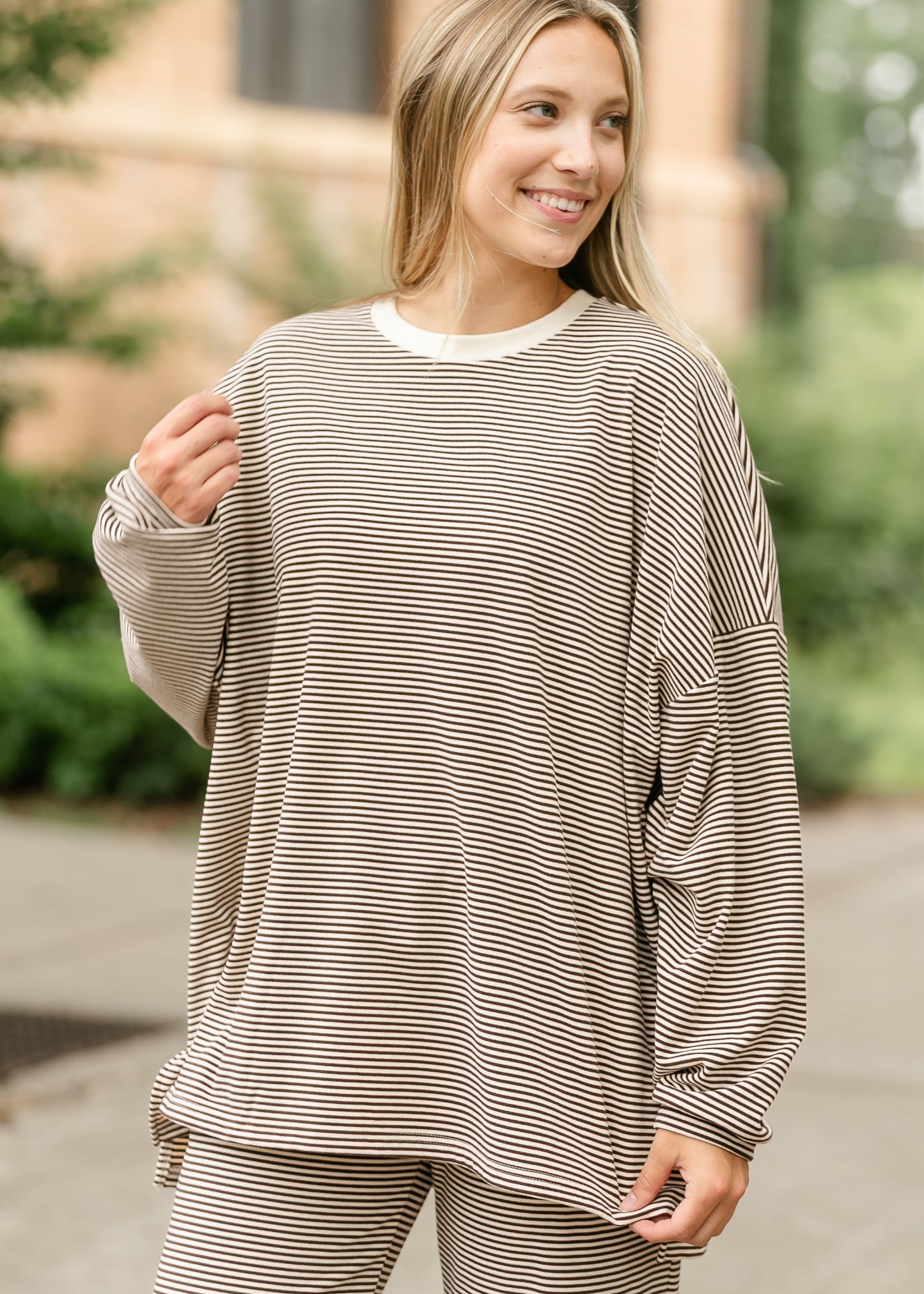 Be At Peace Striped Top FF Tops