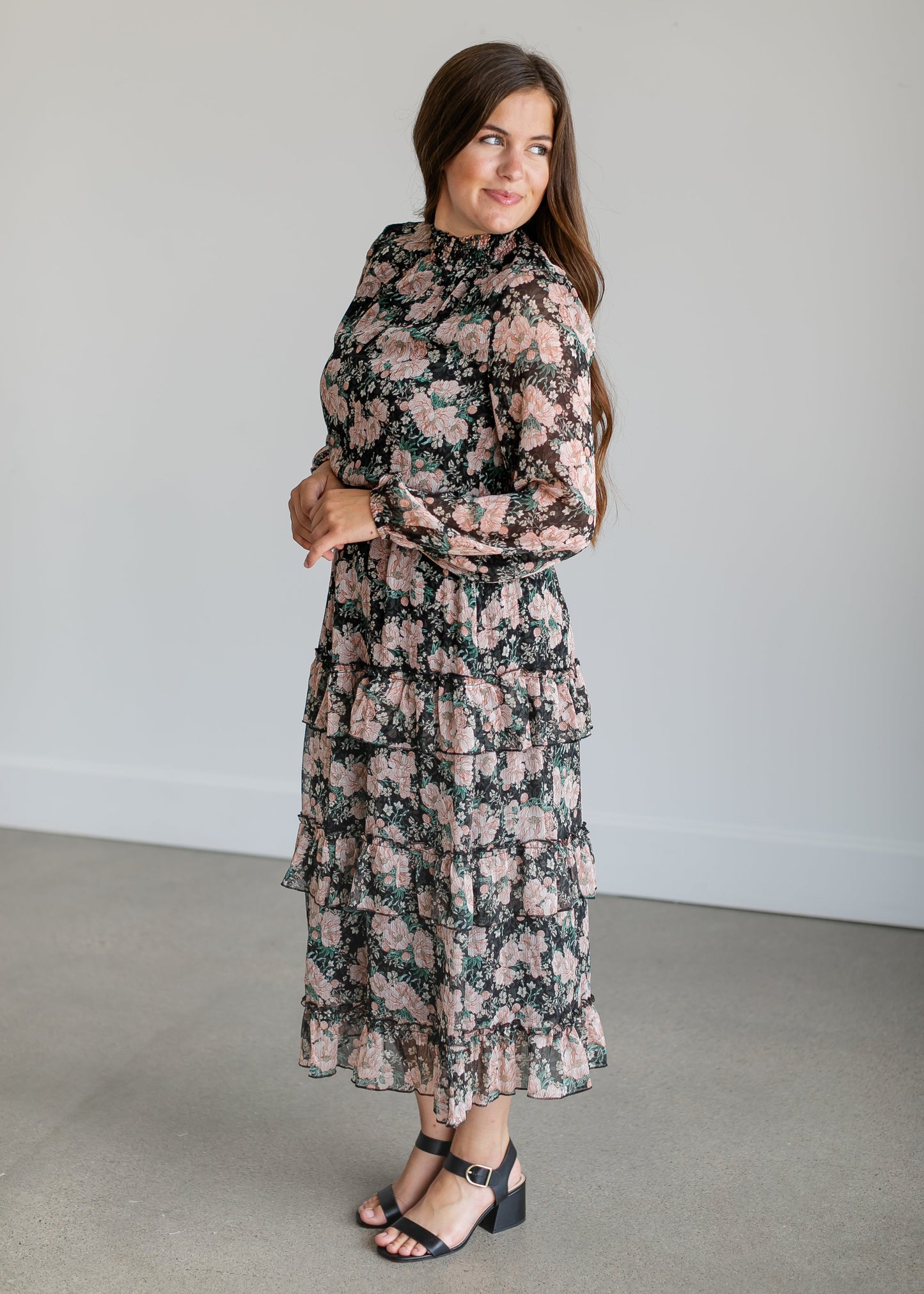 Beckinsale Long Sleeve Floral Maxi Dress FF Dresses