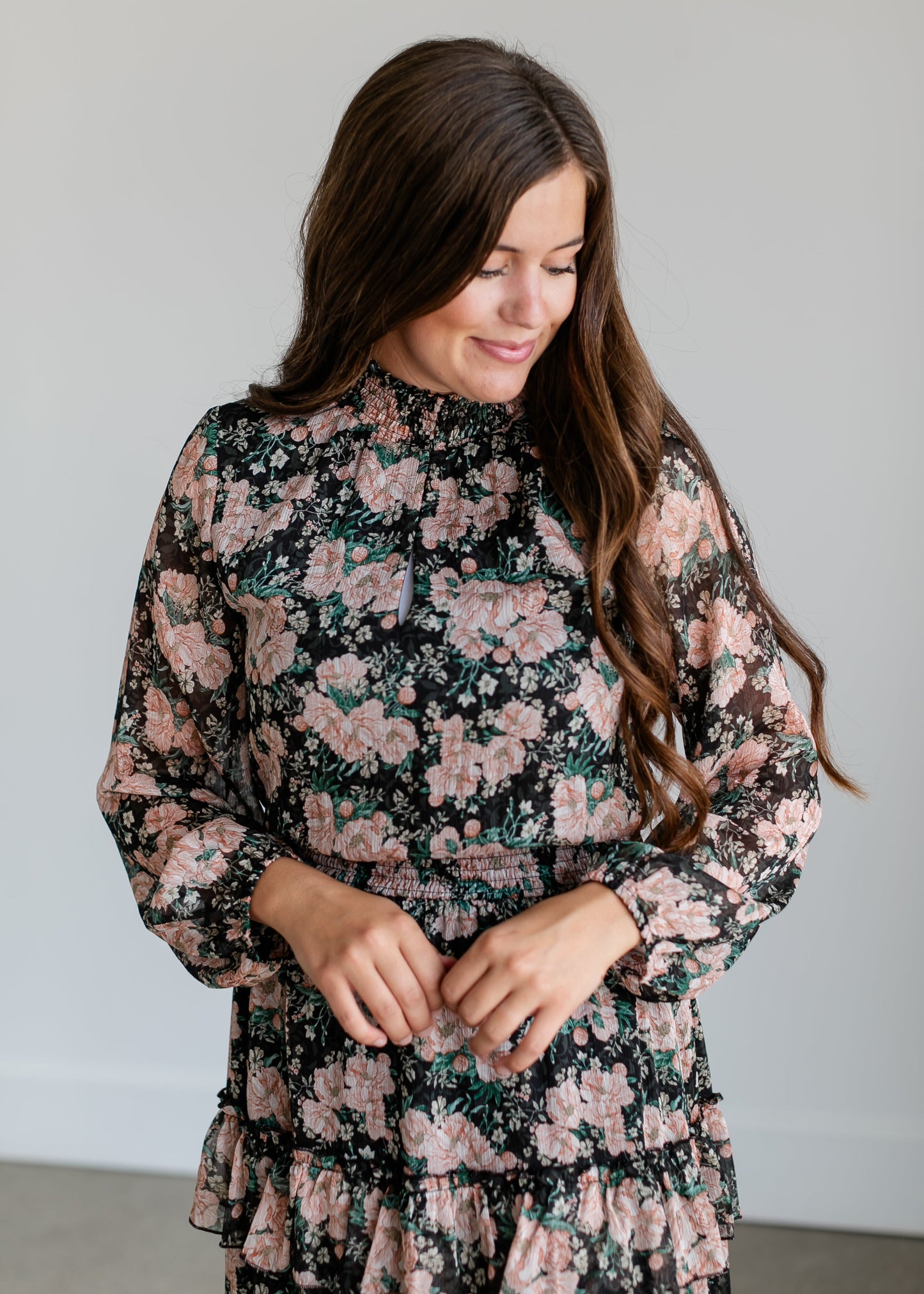 Beckinsale Long Sleeve Floral Maxi Dress FF Dresses
