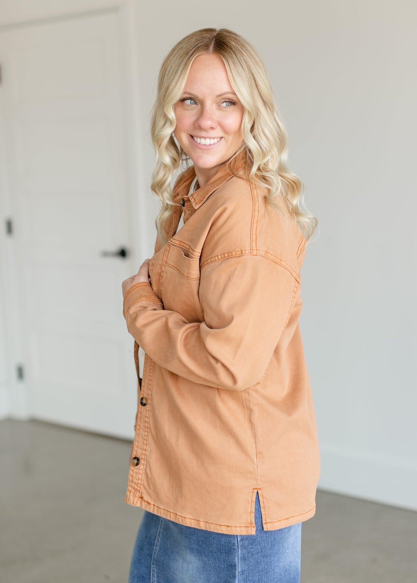 Berkley Button Up Chore Shacket FF Tops