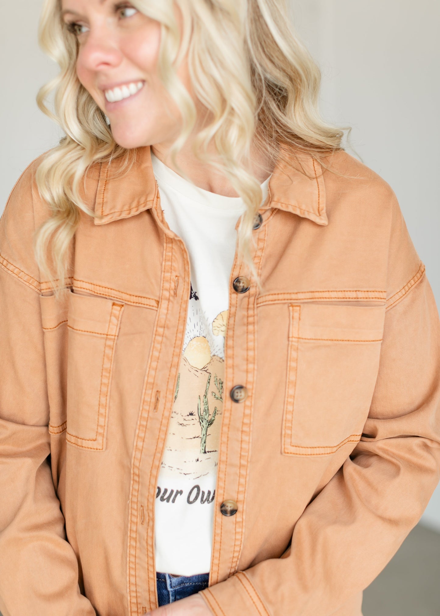 Berkley Button Up Chore Shacket FF Tops