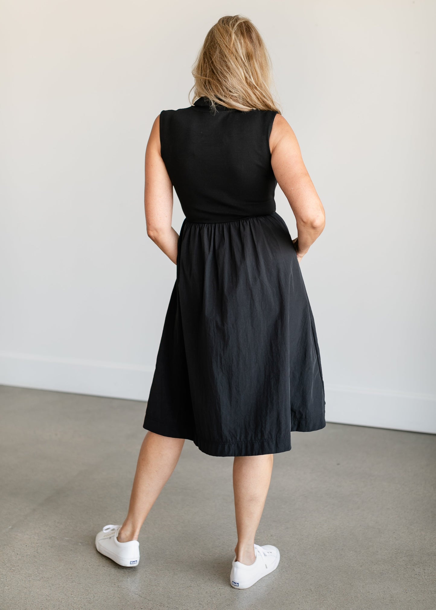Berlin Half-Zip Sleeveless Midi Dress FF Dresses
