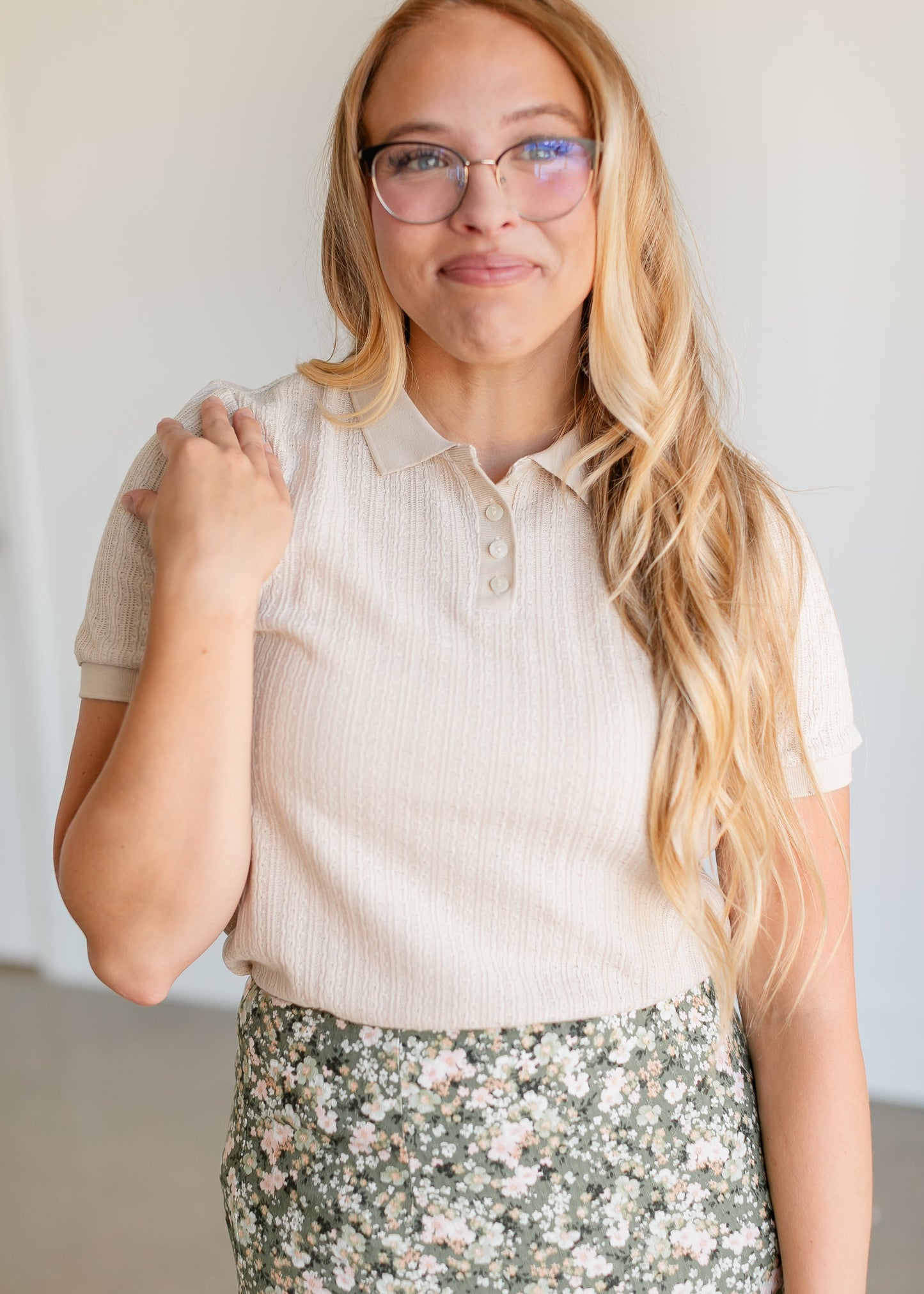 Billy Polo Knit Top FF Tops