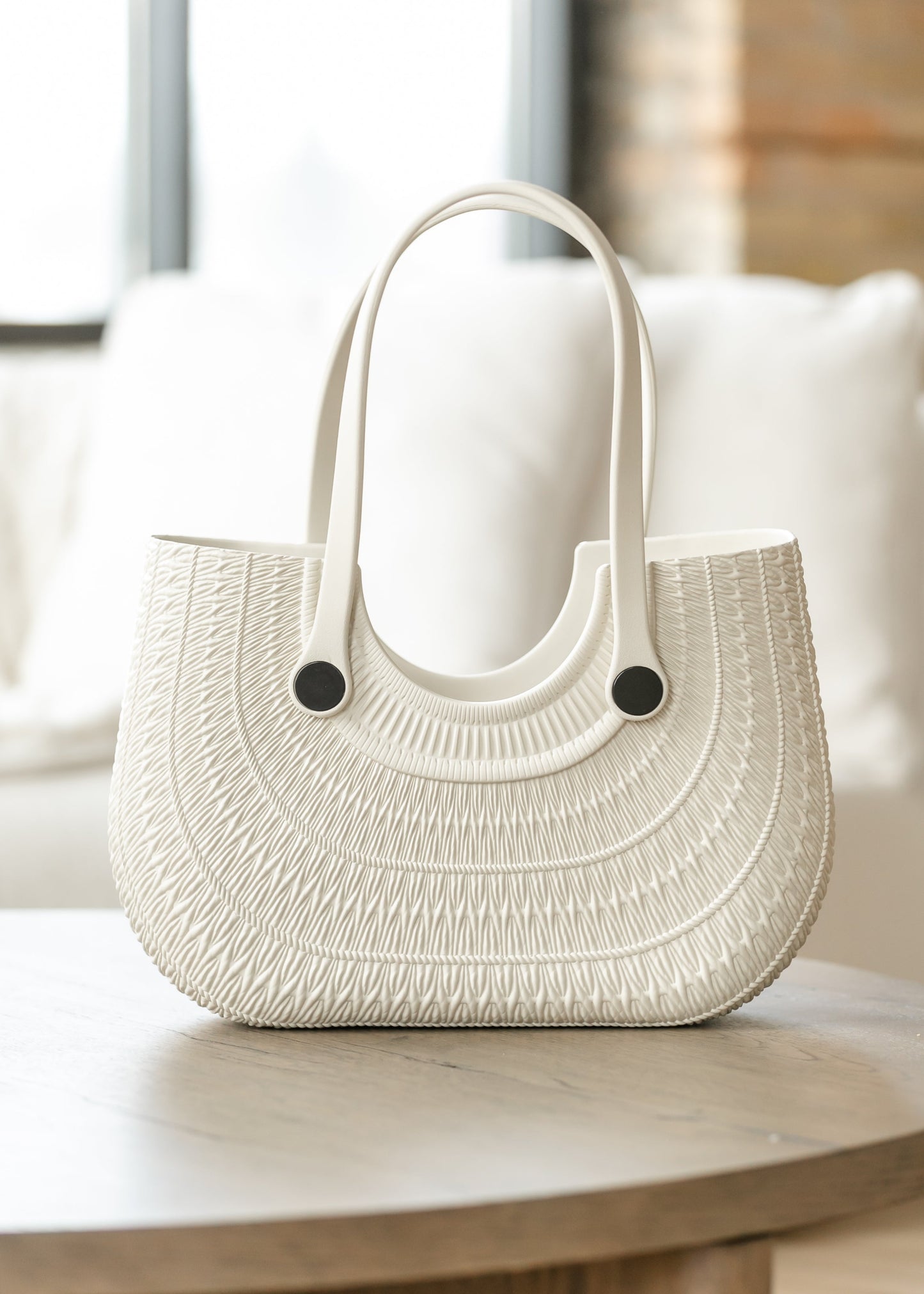 Blythe Off White Textured Versa Tote Accessory