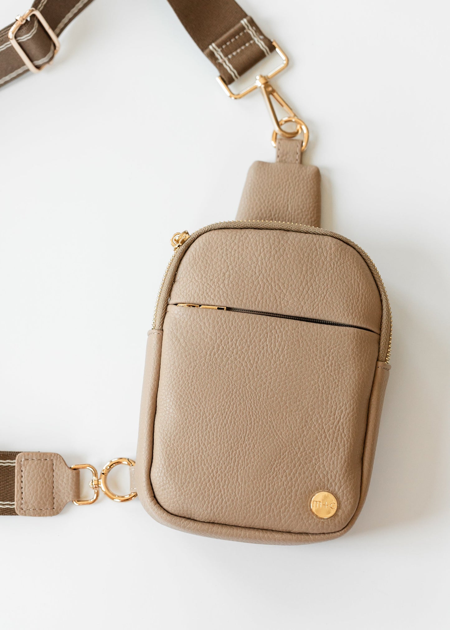 Bridget Sling Crossbody Mini Belt Bag Accessories Taupe