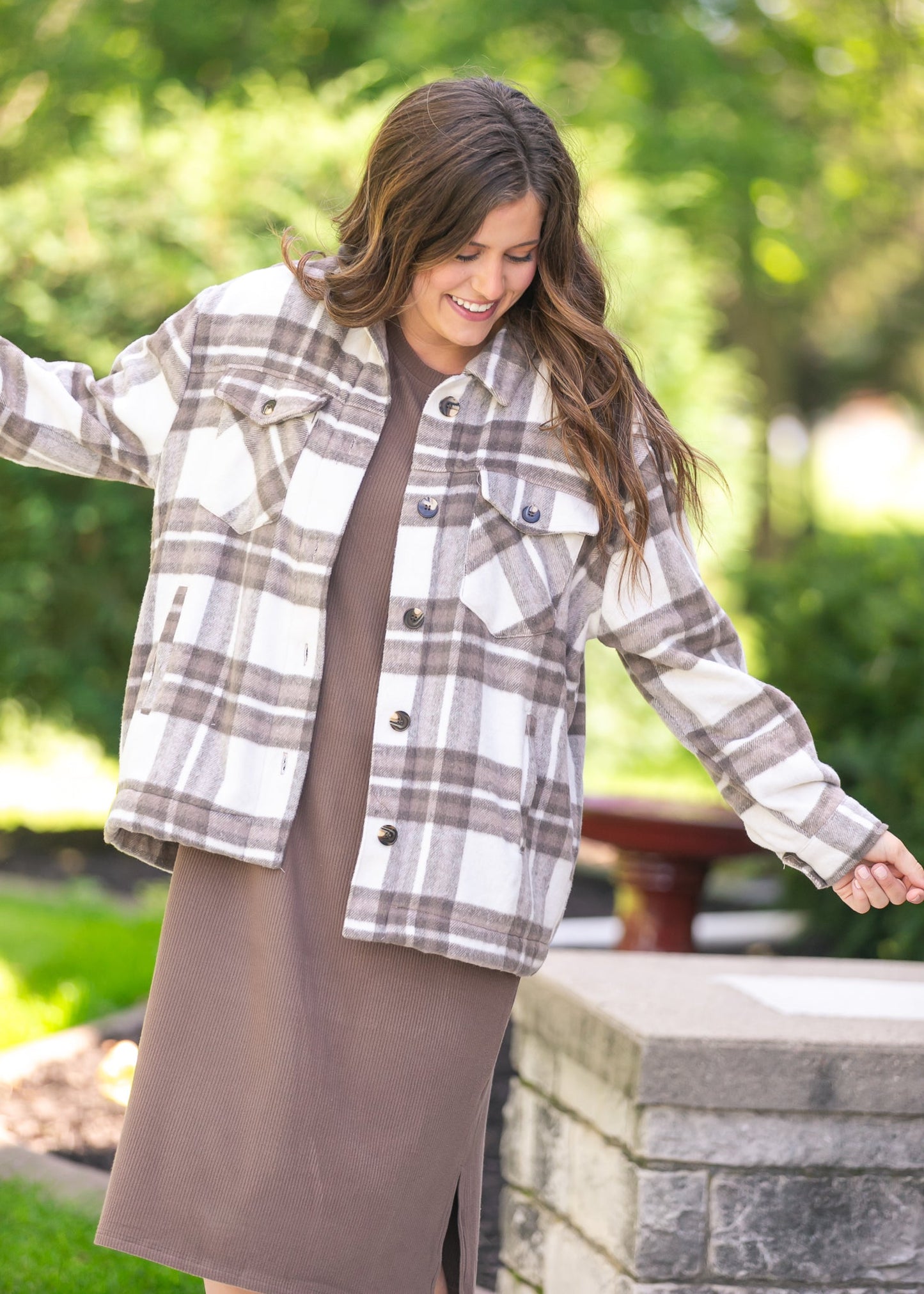 Brushed Plaid Jacket FF Layering Essentials
