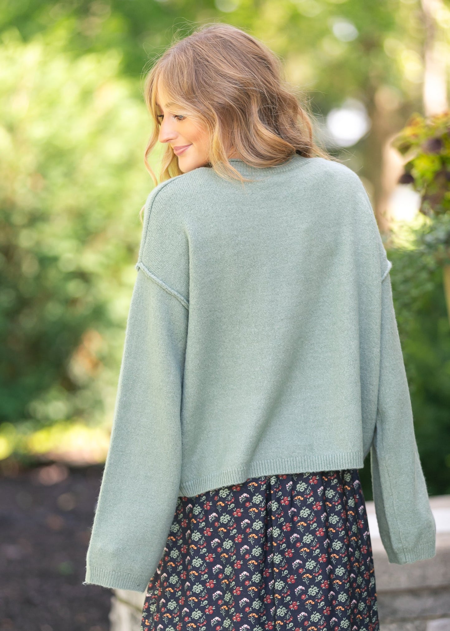 Button Down Raw Seam Cardigan FF Layering Essentials
