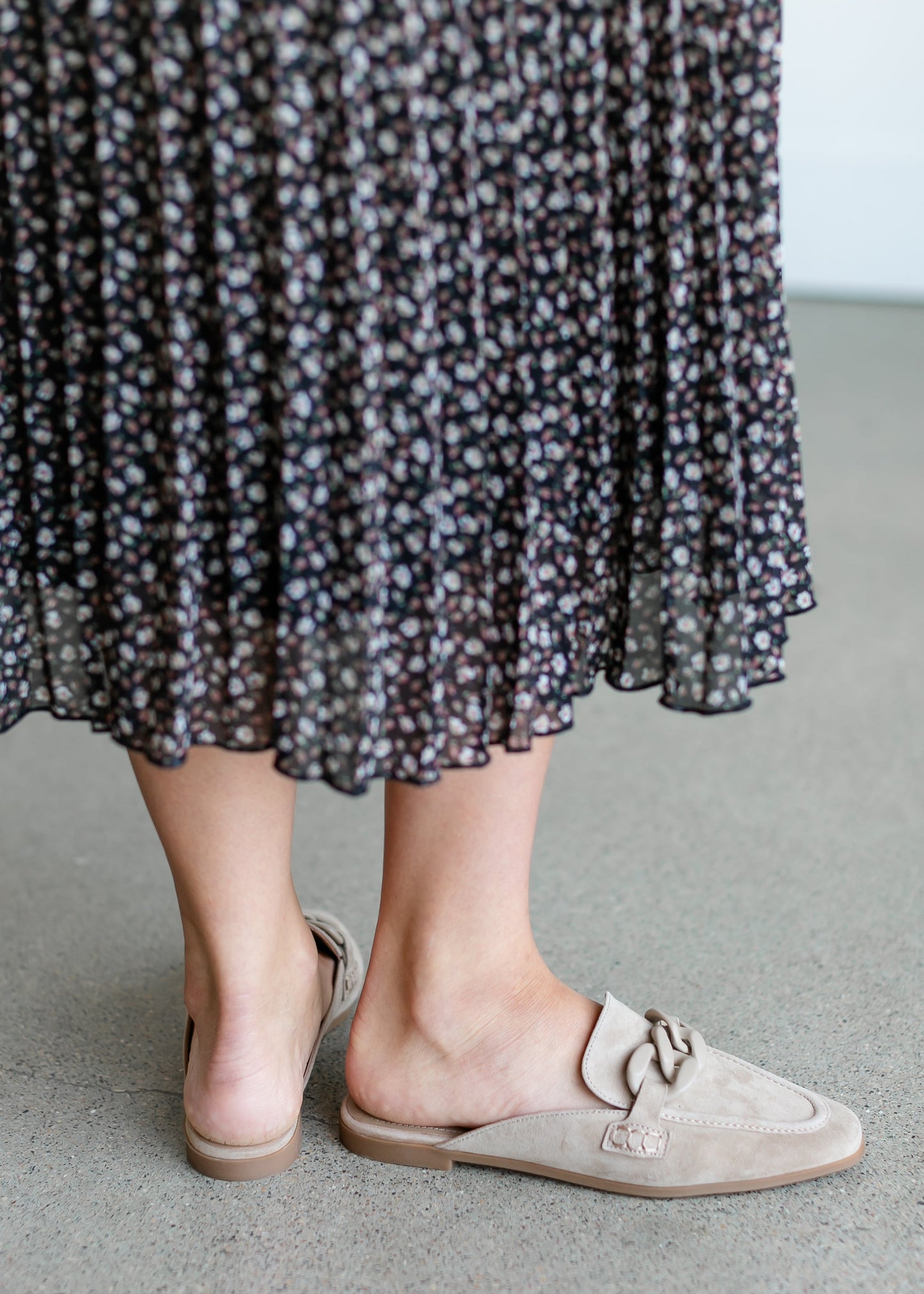 Cally Sand Suede Mule Shoes