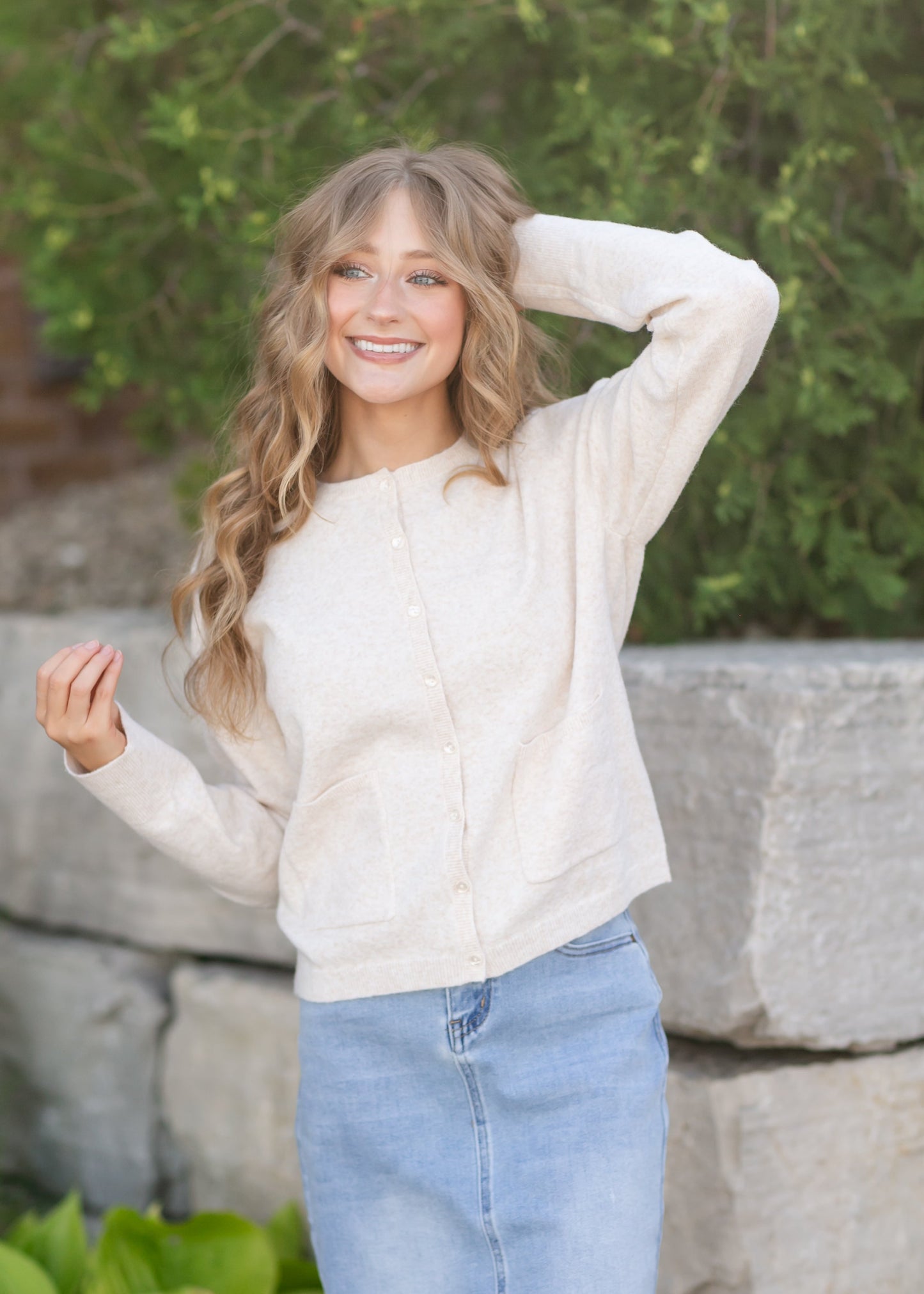 Cardigan with Front Pocket FF Tops