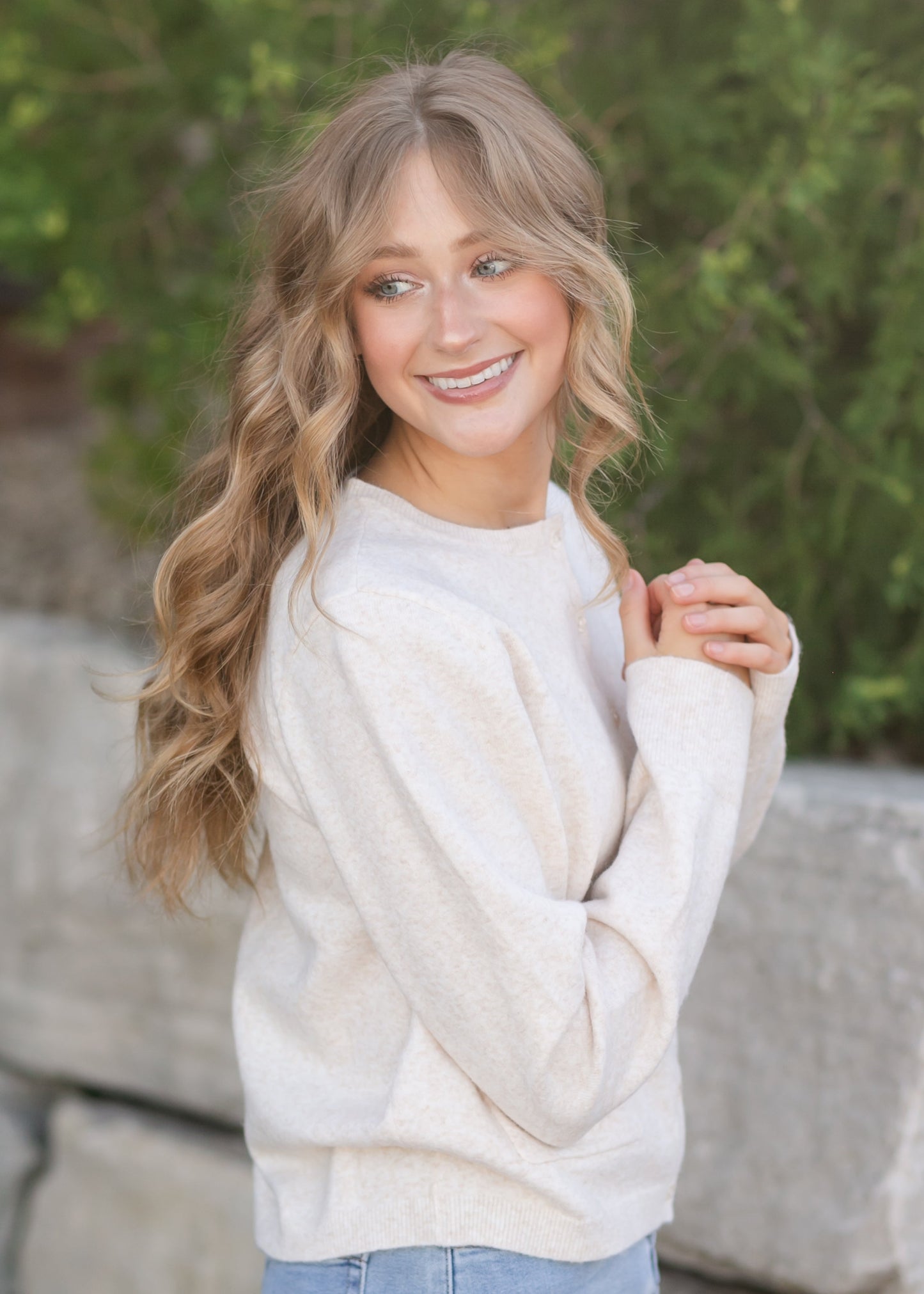 Cardigan with Front Pocket FF Tops