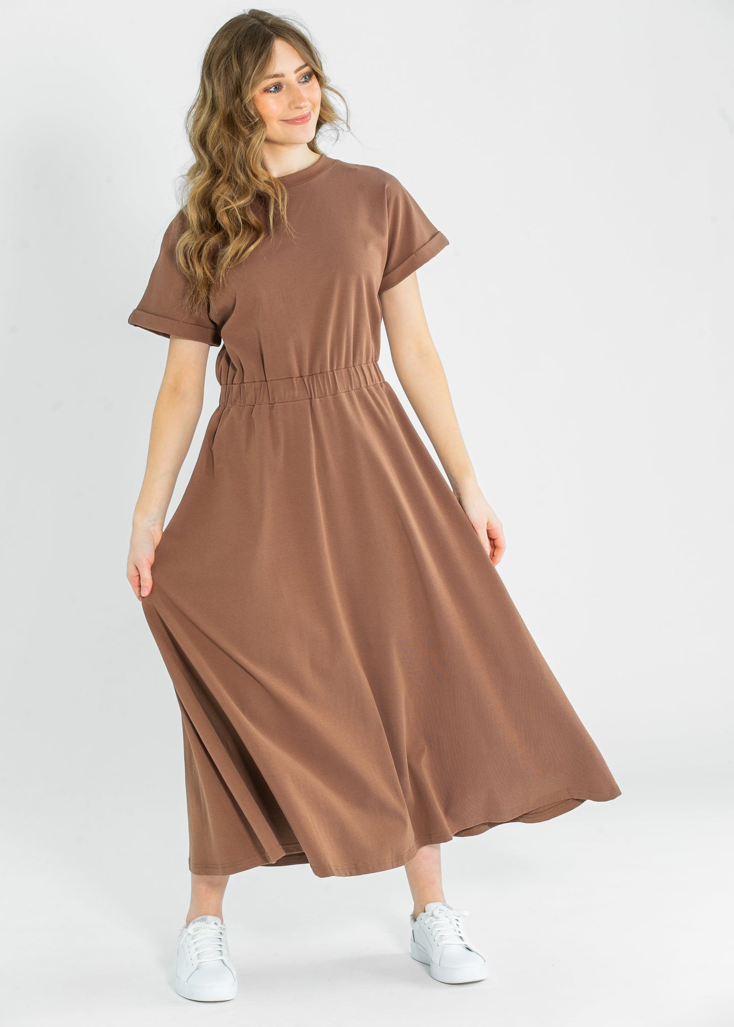 Casey Cap Sleeve A-line Midi Dress IC Dresses