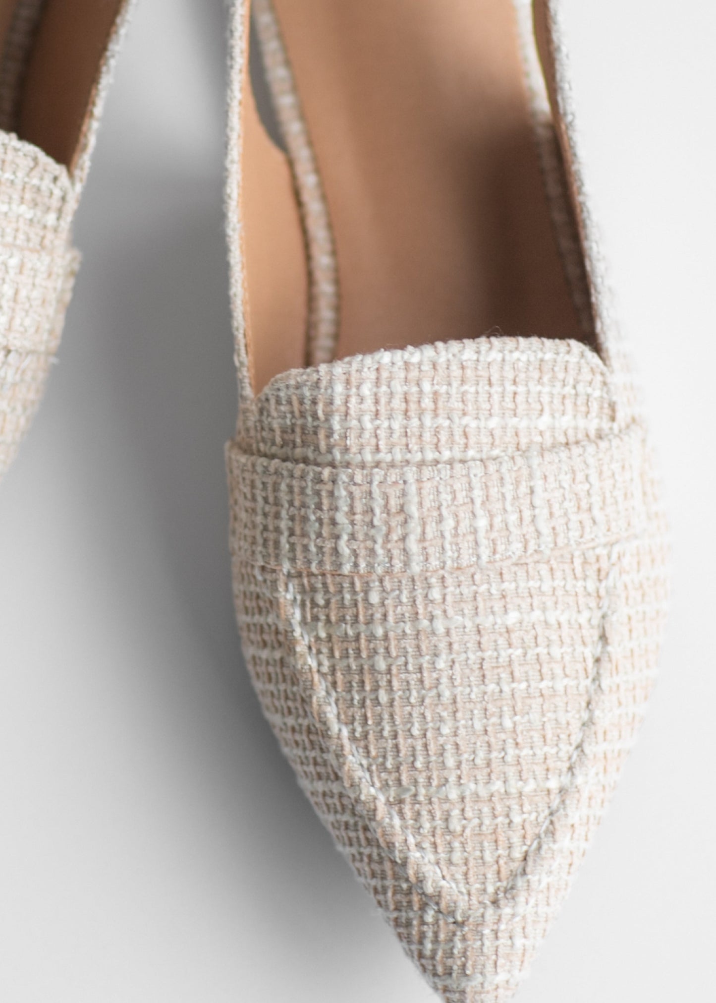 Casual Linen Pointed Toe Flat Mules Shoes