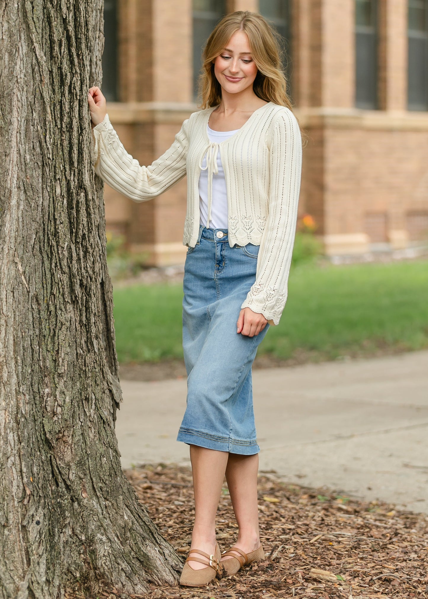Chamomile Front Tie Cardigan FF Tops