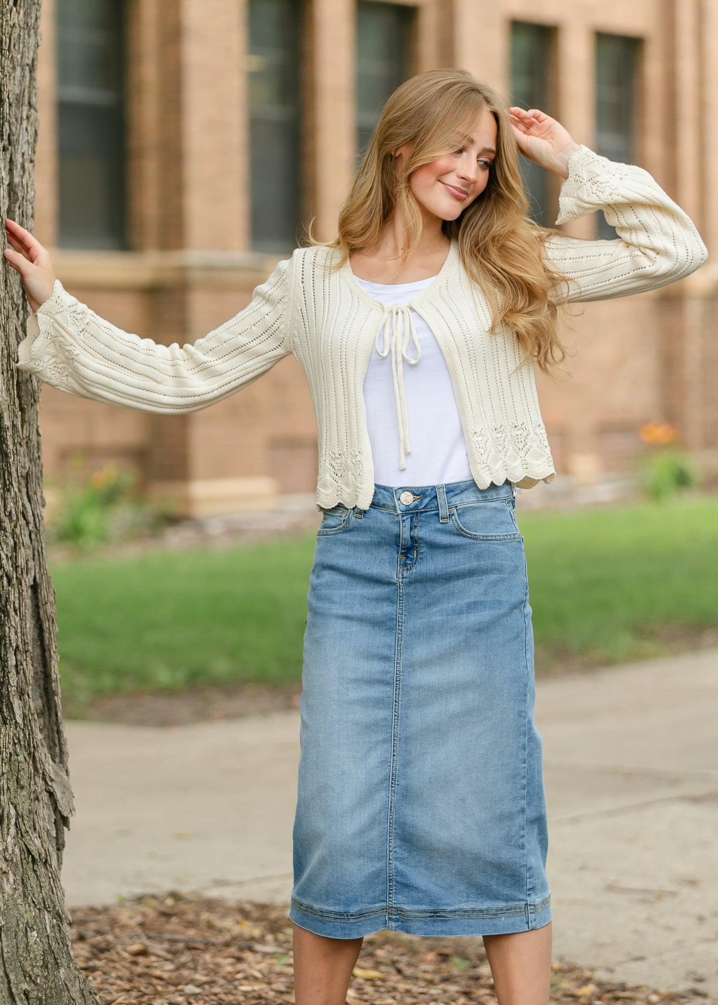 Chamomile Front Tie Cardigan FF Tops