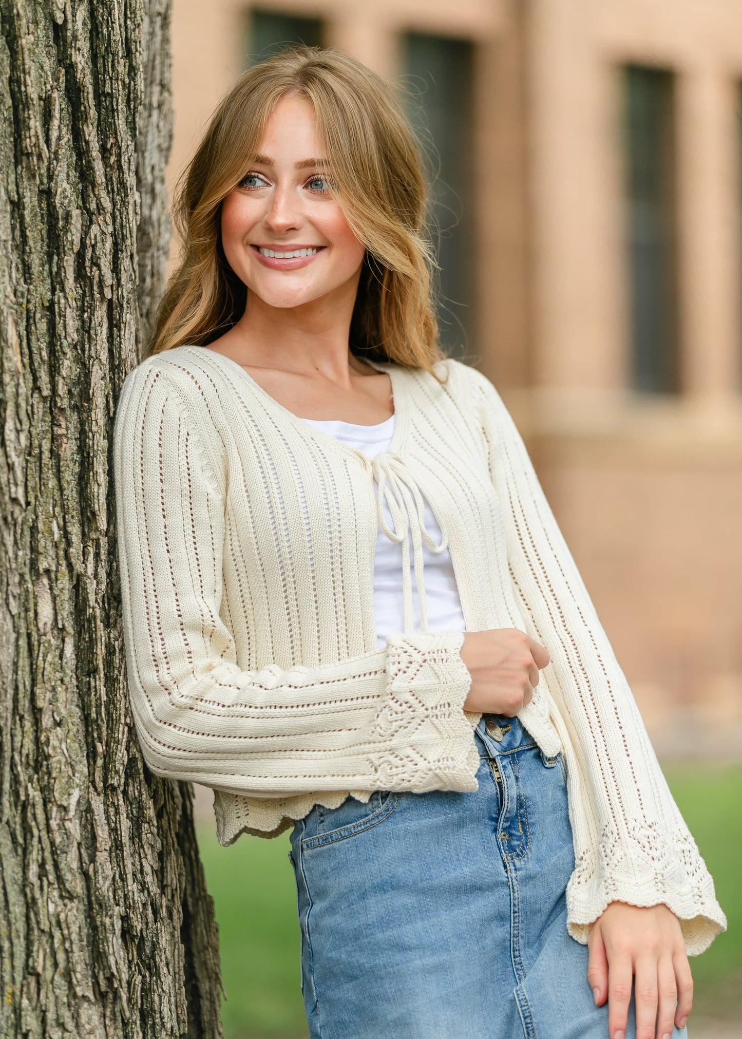 Chamomile Front Tie Cardigan FF Tops