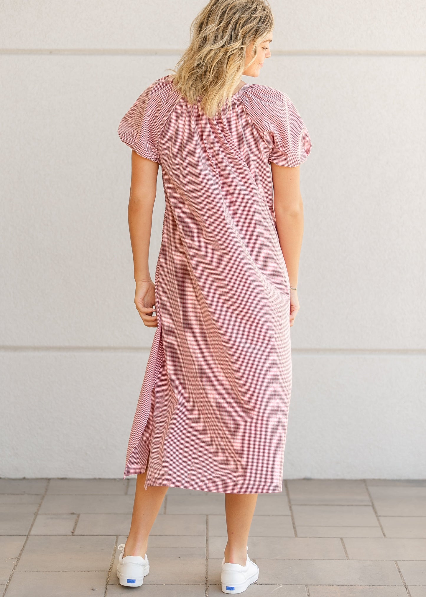 Charlie Gingham Checker Puff Sleeve Dress FF Dresses