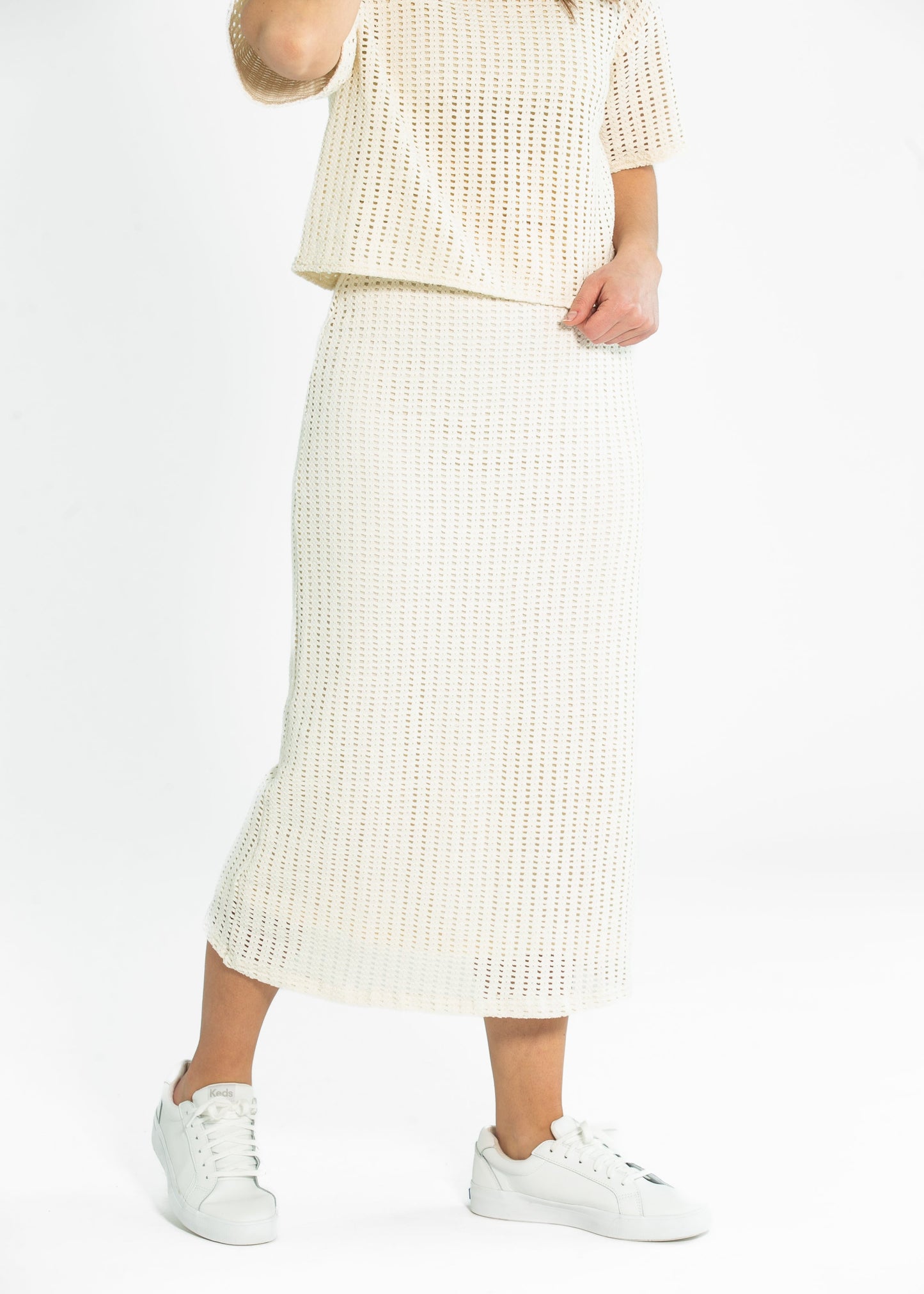 Cheese Board Open Knit Midi Skirt FF Skirts