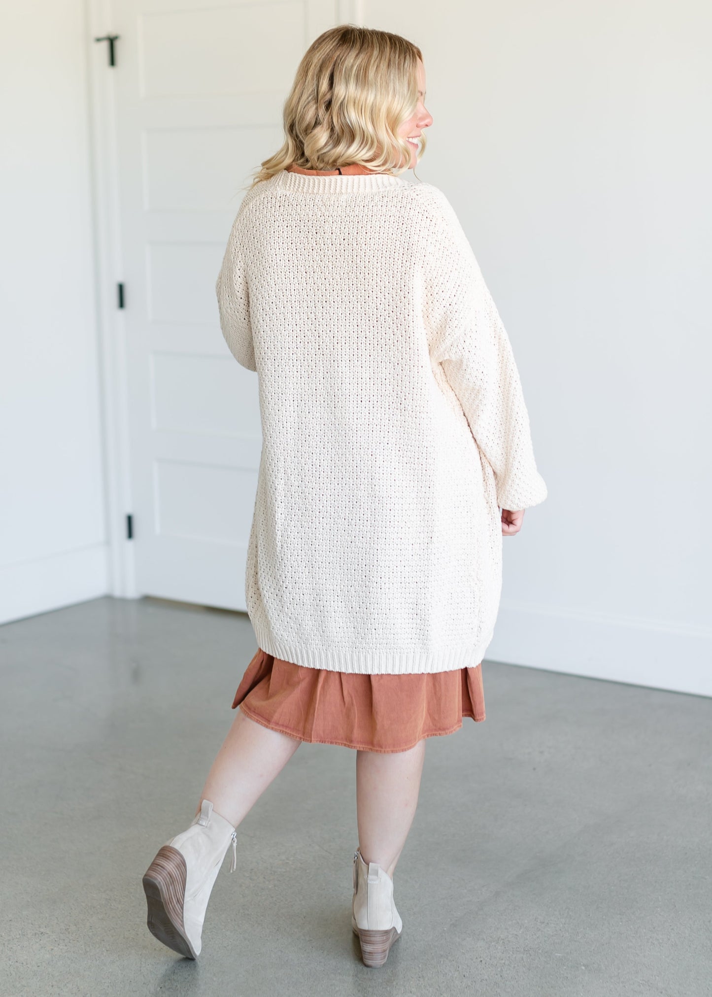 Chunky Long Oversized Cardigan FF Tops