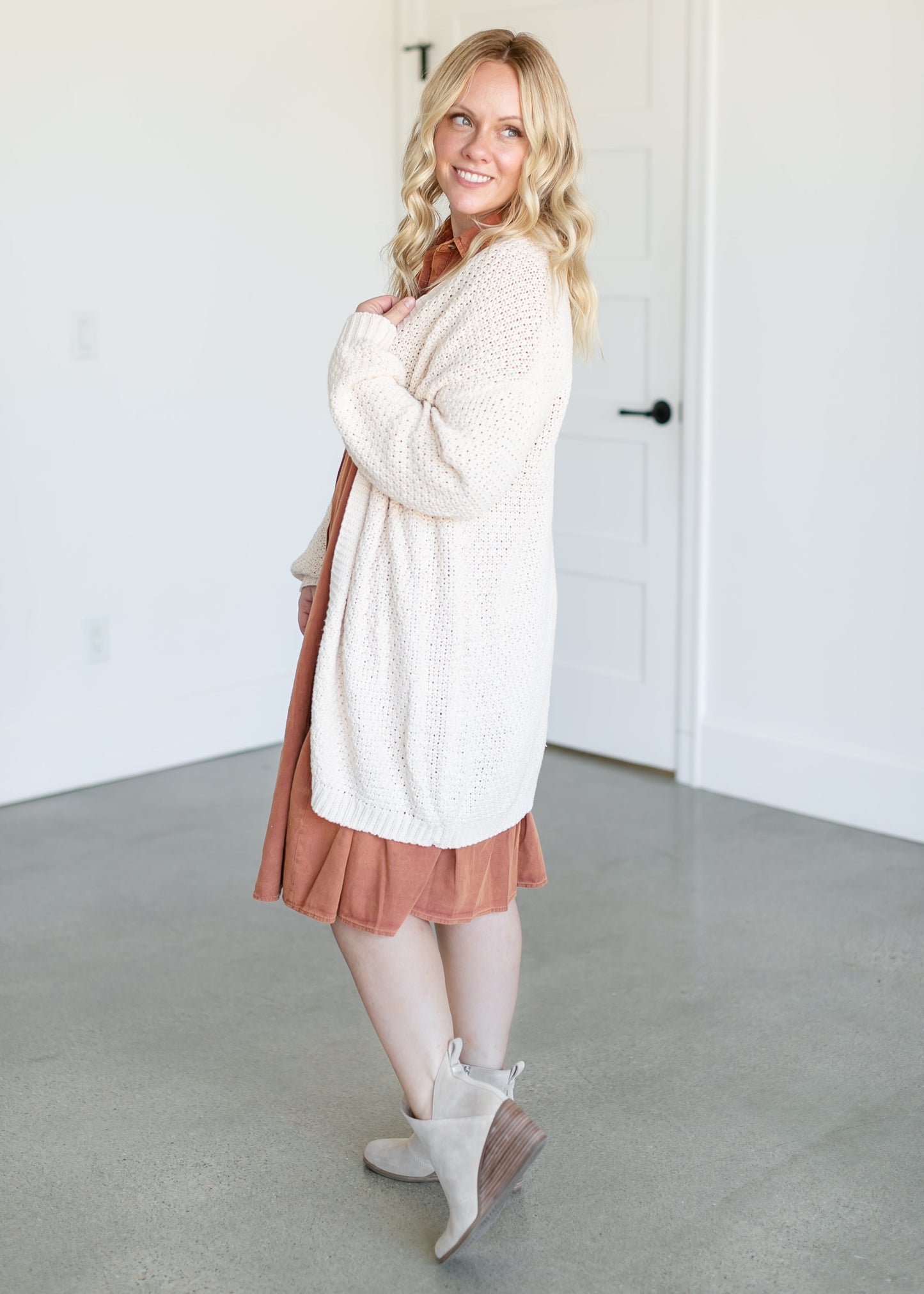 Chunky Long Oversized Cardigan FF Tops