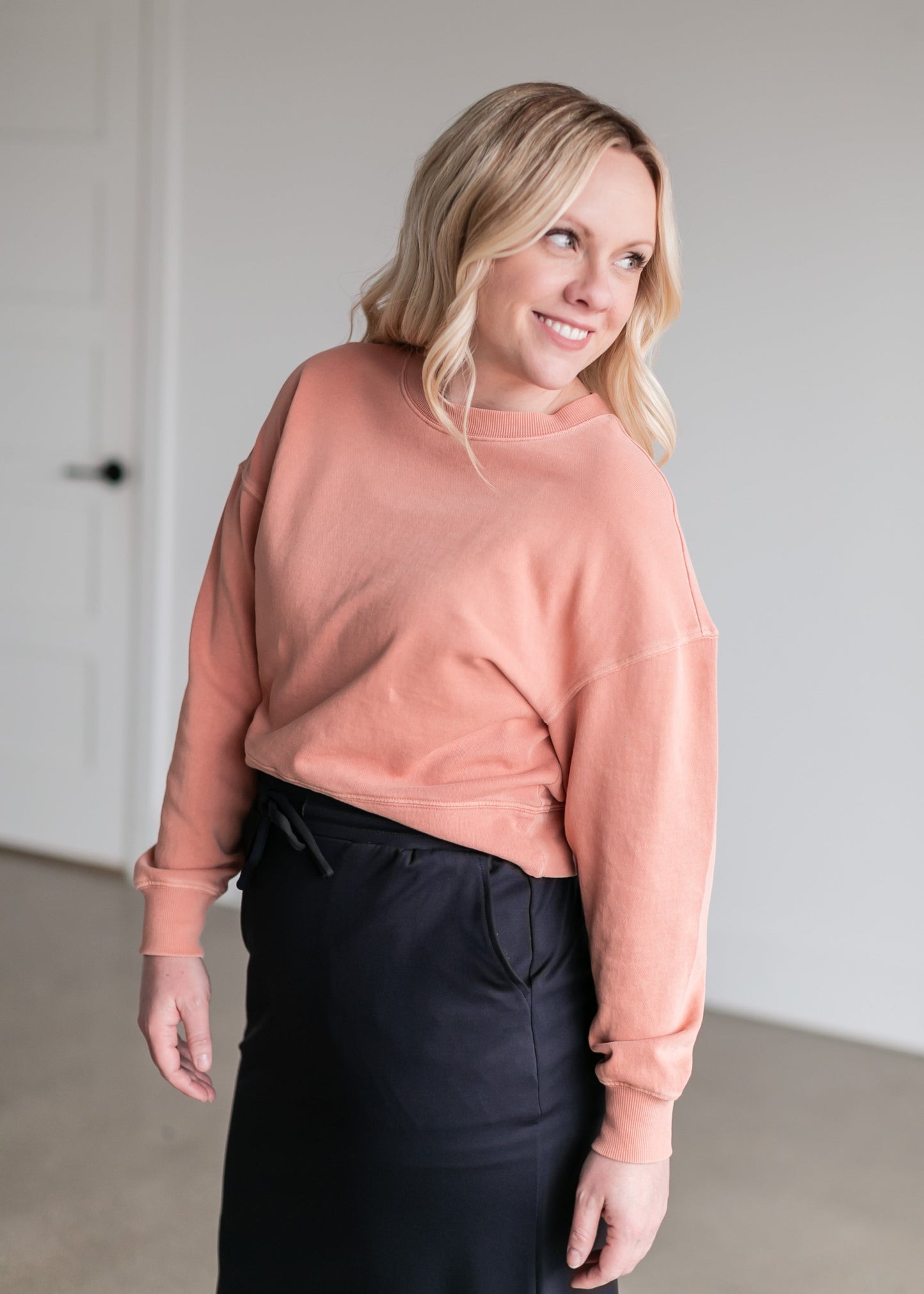 Cityscape Long Sleeve Crewneck Sweatshirt - FINAL SALE FF Tops Orange / XS