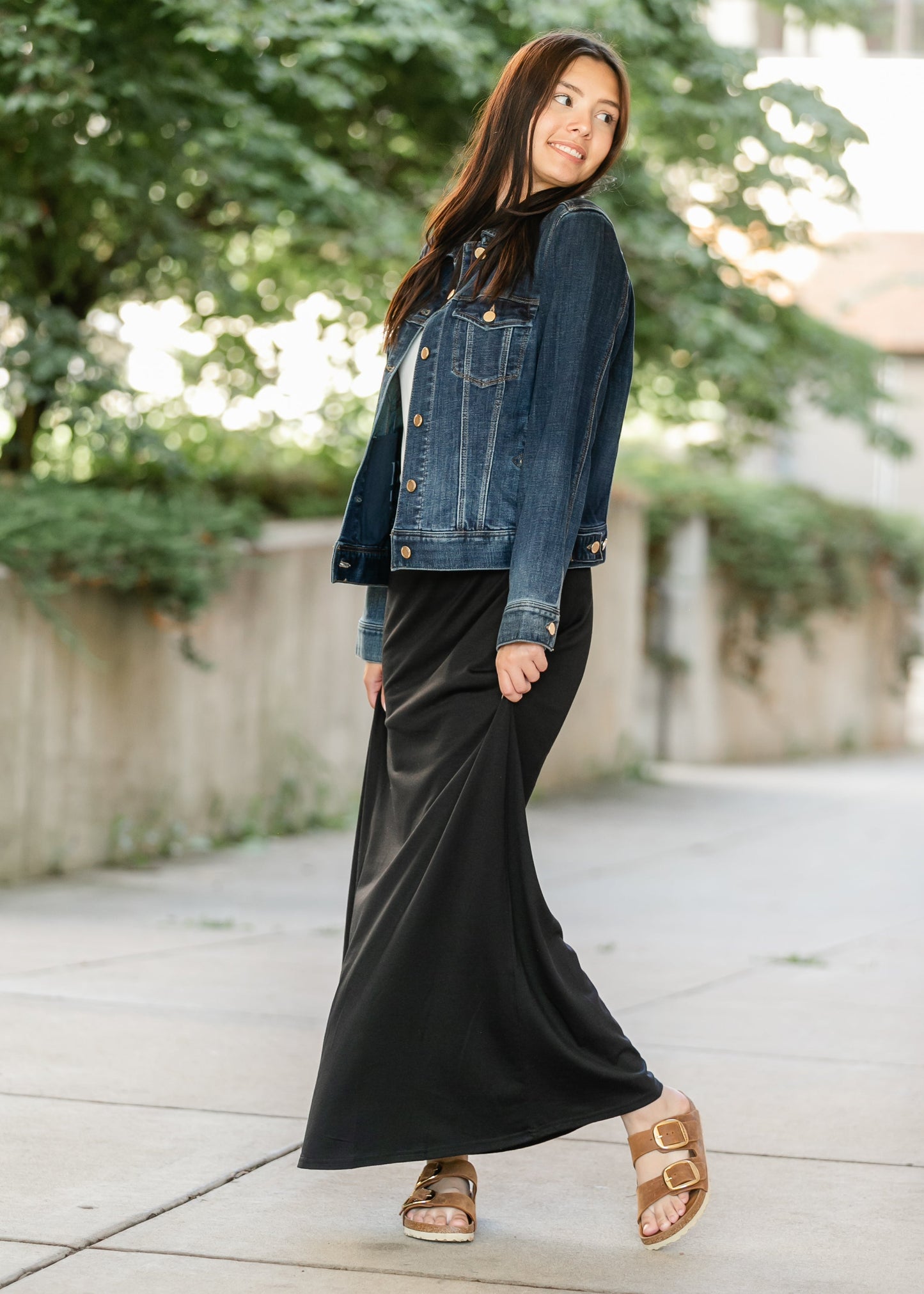 Clarise Black Premium Knit Maxi Skirt IC Skirts