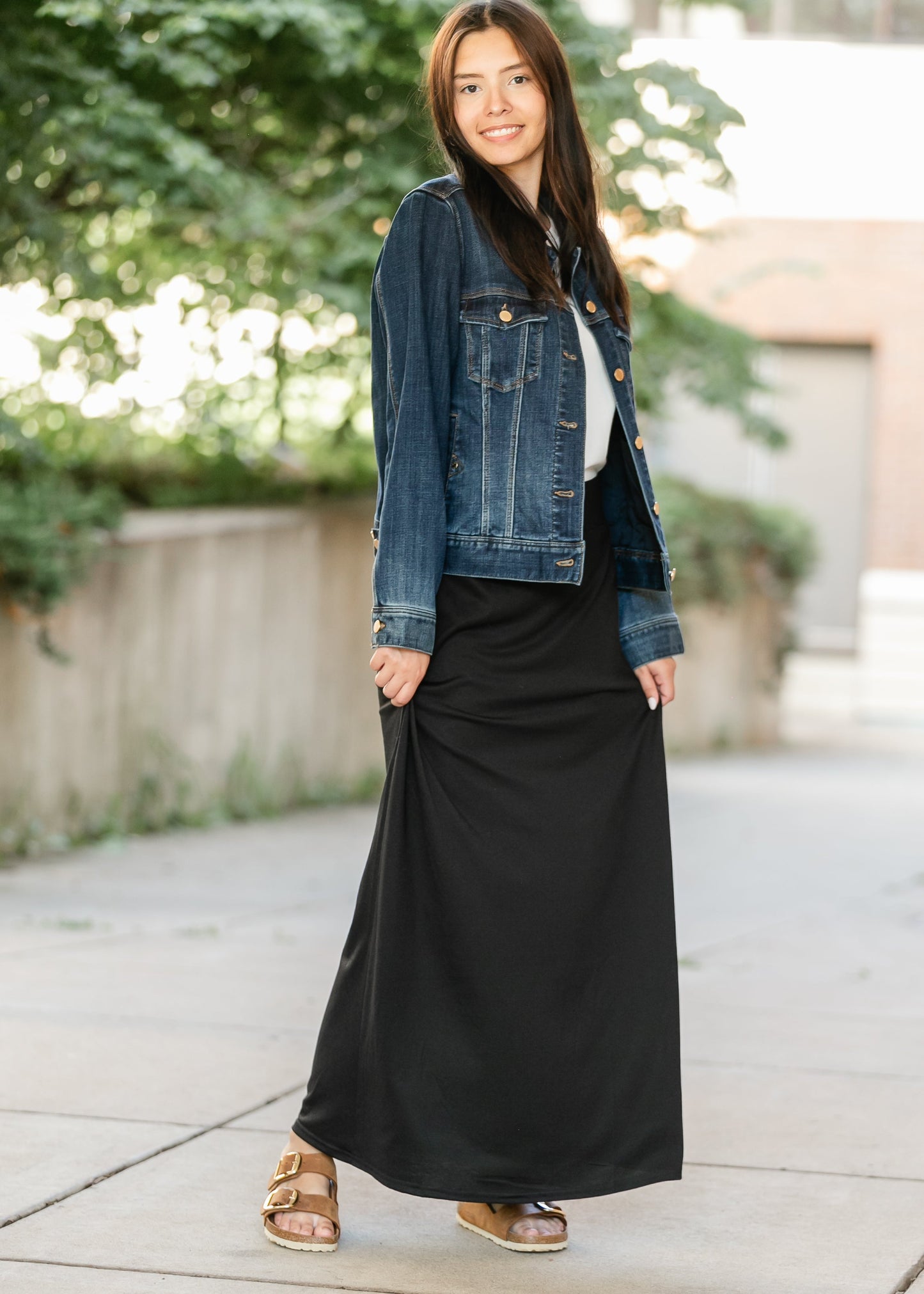 Clarise Premium Knit Maxi Skirt IC Skirts Black / XS