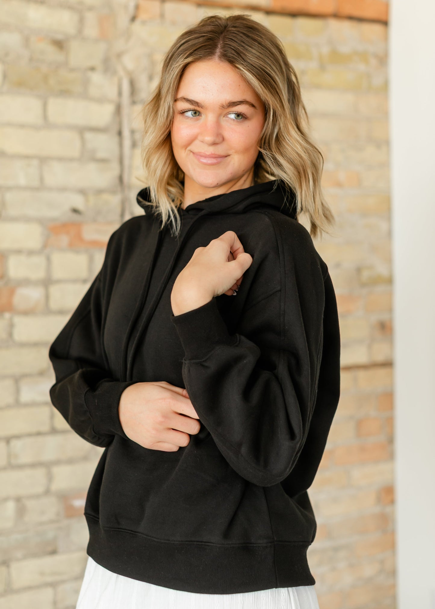 Classic Relaxed Hoodie Sweatshirt FF Tops