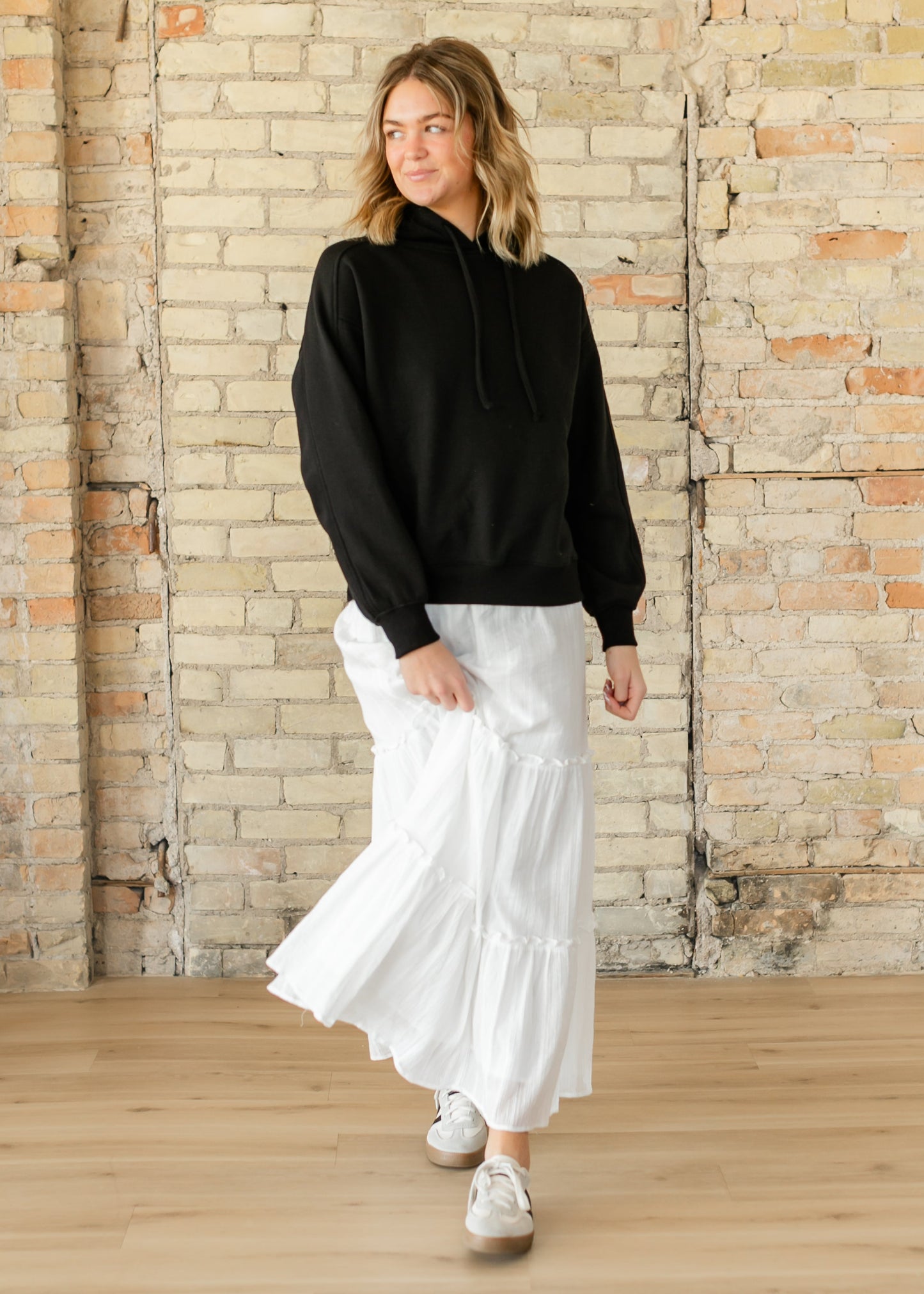 Classic Relaxed Hoodie Sweatshirt FF Tops