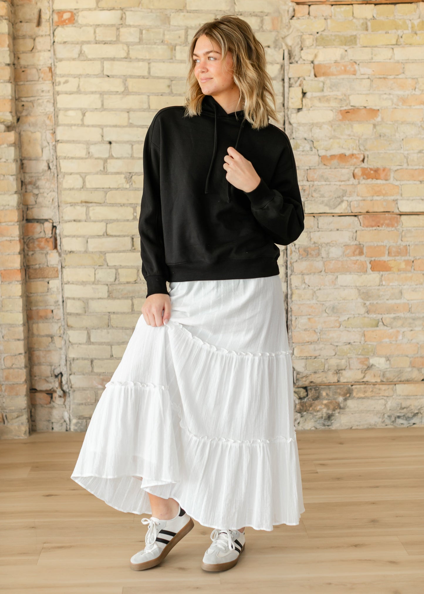 Classic Relaxed Hoodie Sweatshirt FF Tops