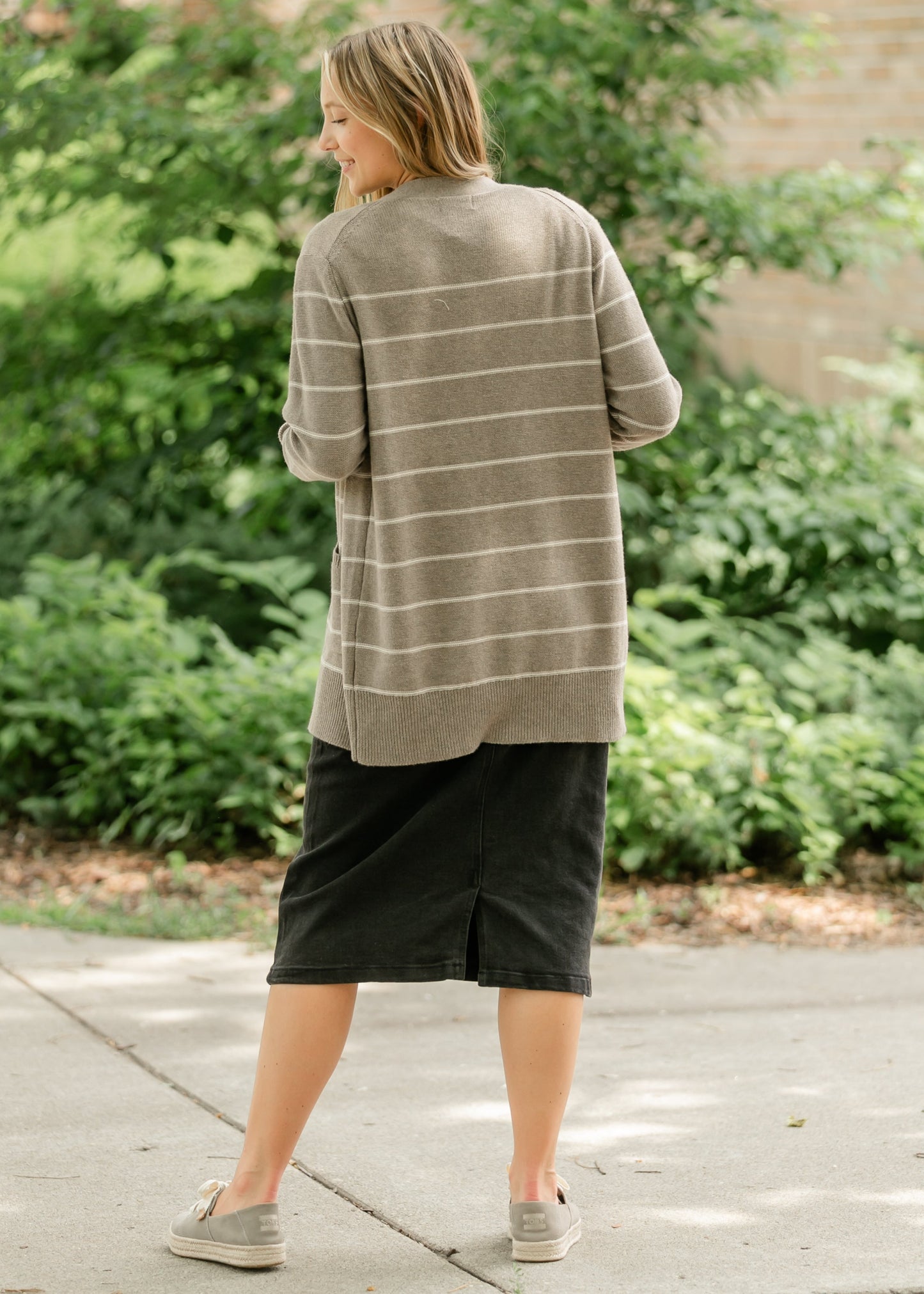 Classic Striped Cardigan FF Tops