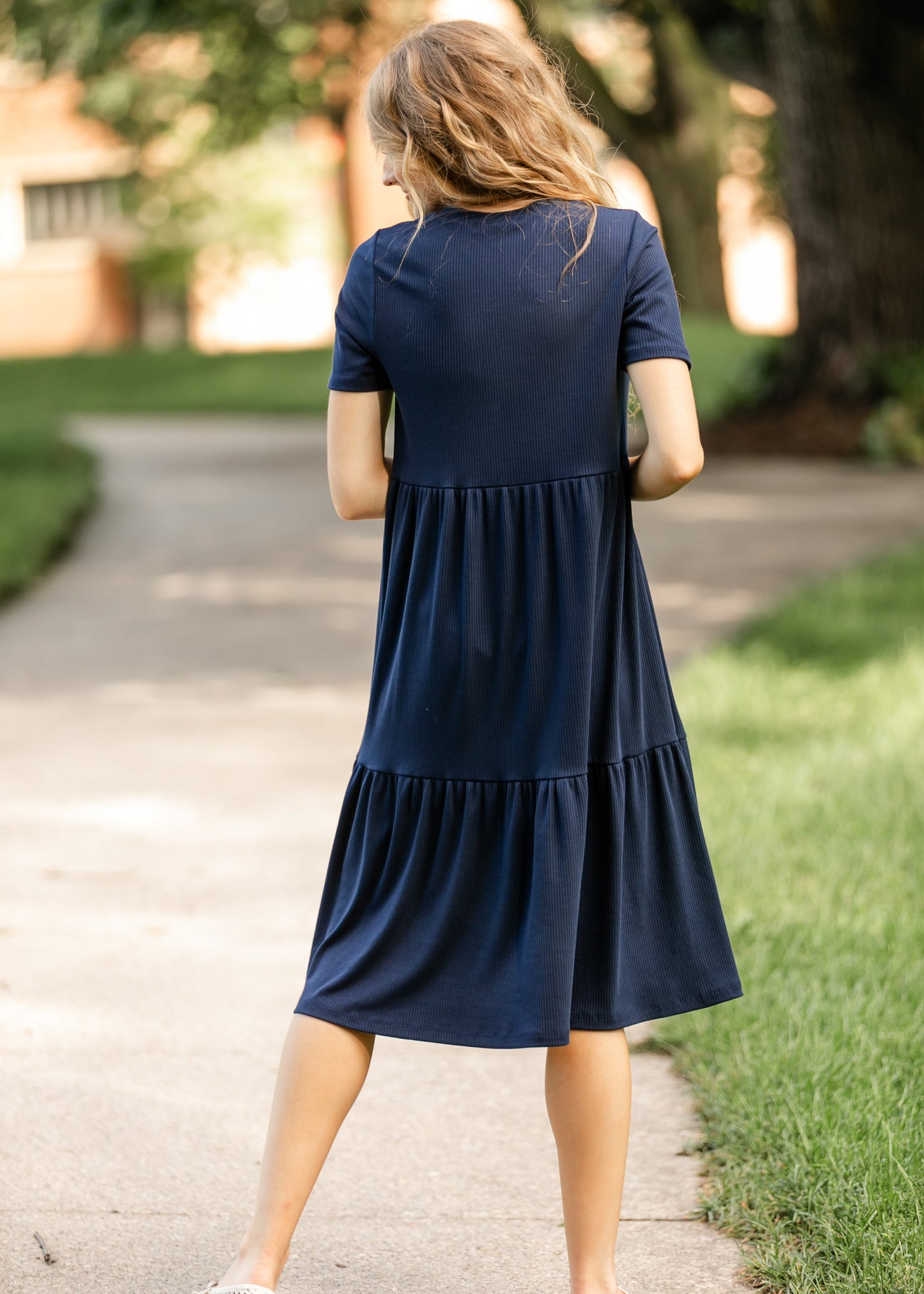 Clemintine Ribbed Midi Dress FF Dresses