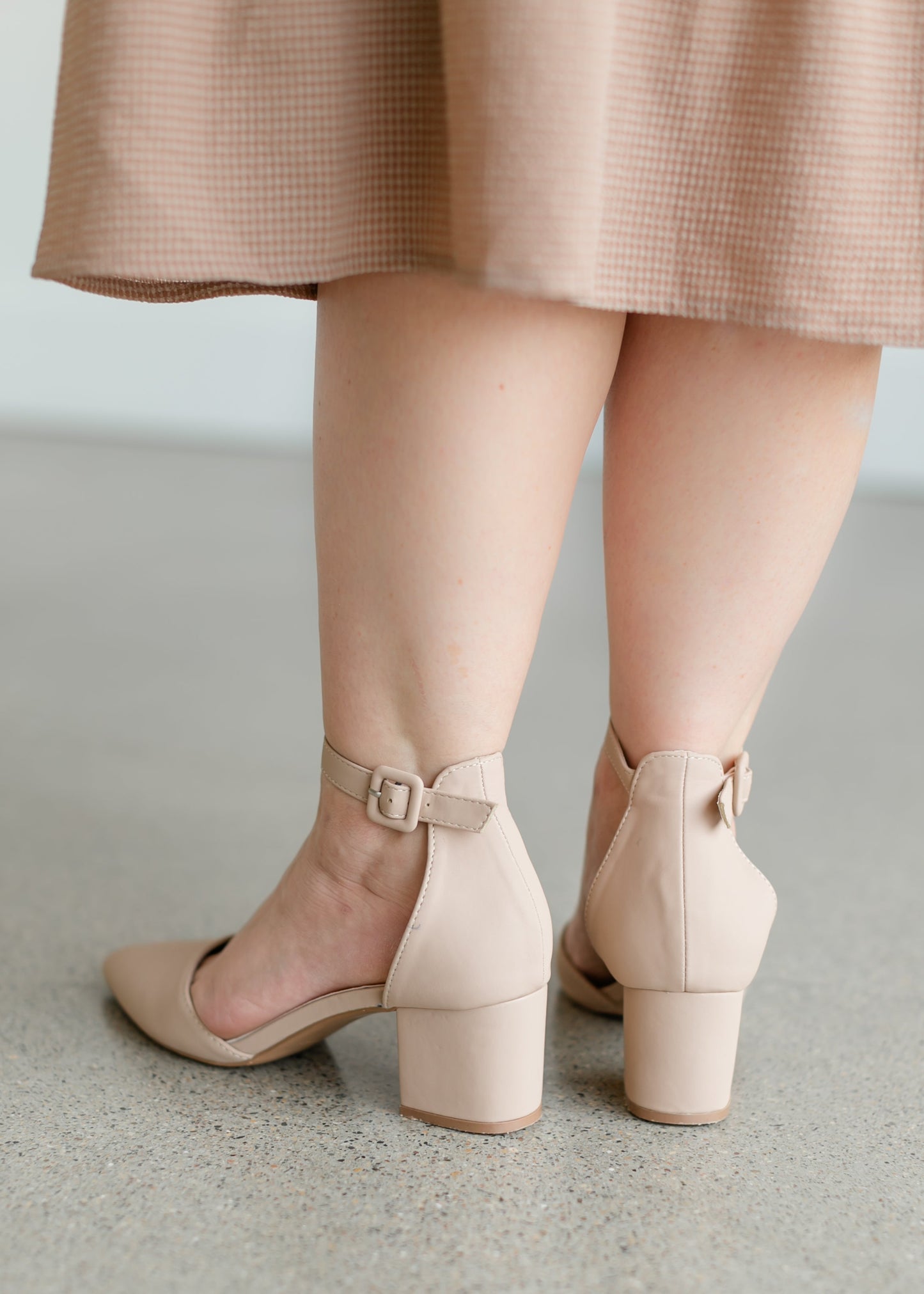 Closed Toe Ankle Strap Heel Shoes