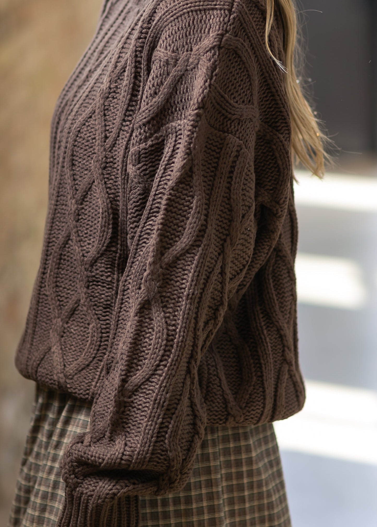 Cocoa Chain Knit Sweater FF Tops